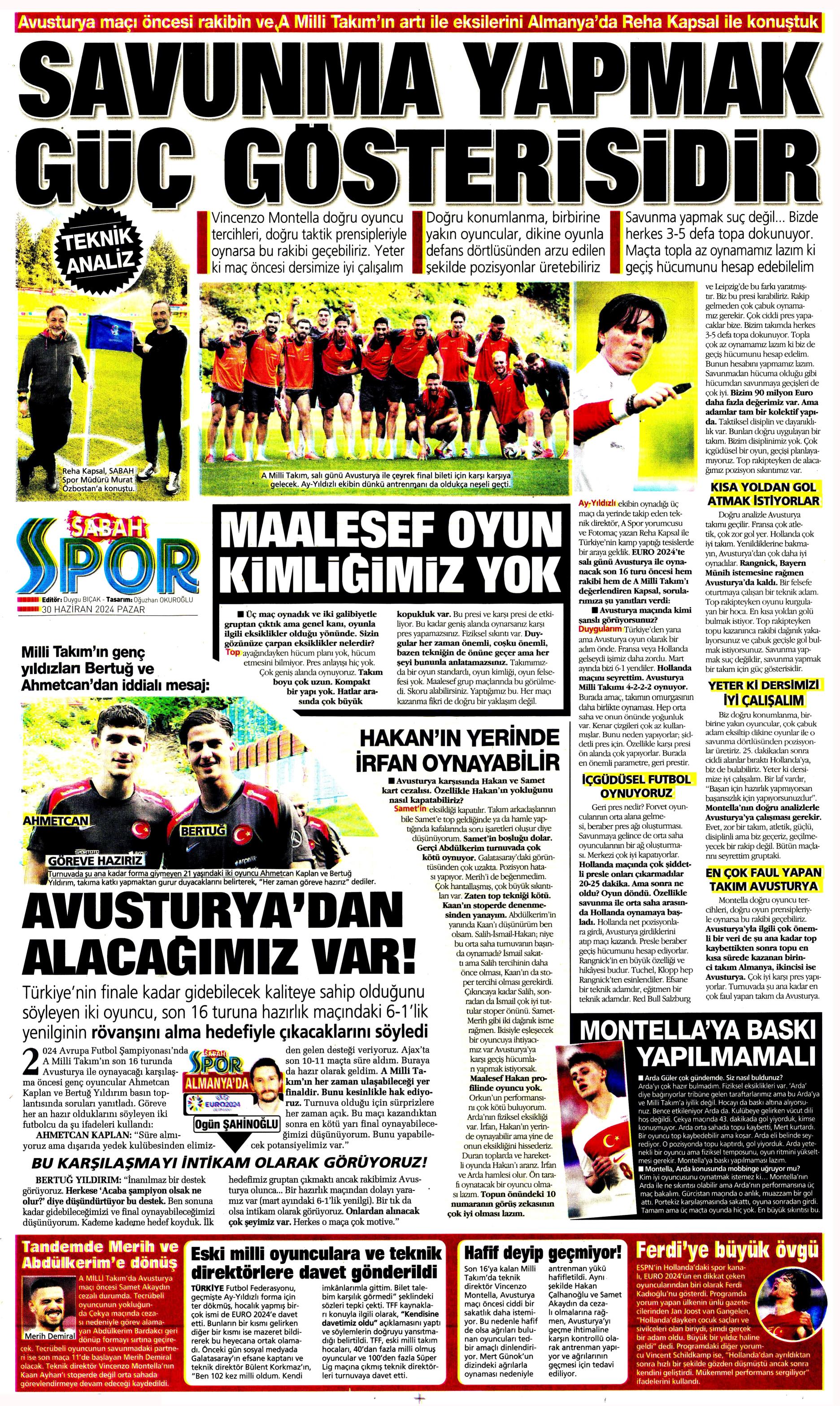 "Galatasaray'dan Goretzka seferi" | Sporun Manşetleri (30 Haziran 2024)  - 33. Foto
