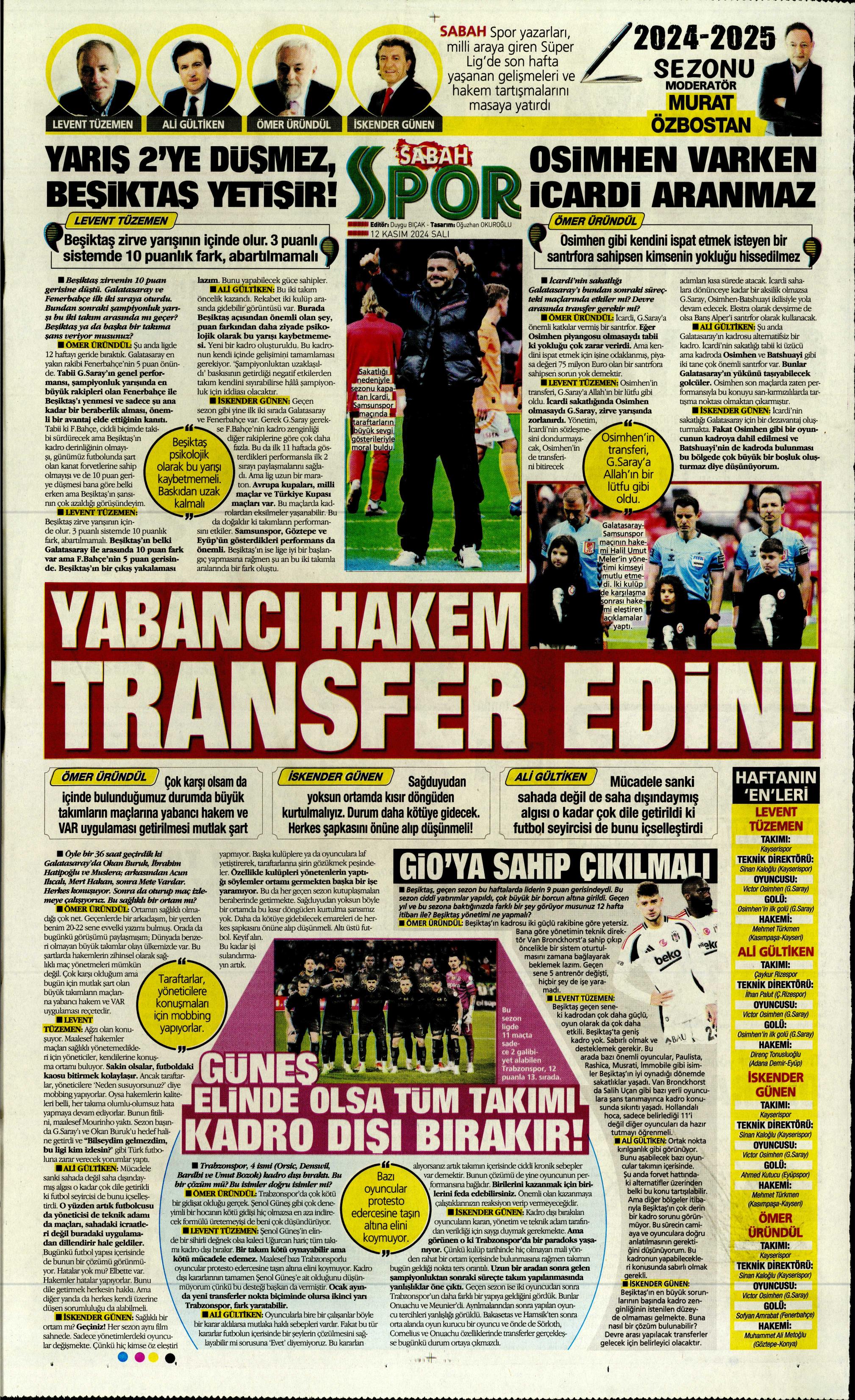 "Listenin başında onlar var: Talisca & Brown" | Sporun manşetleri (12 Kasım 2024)  - 27. Foto