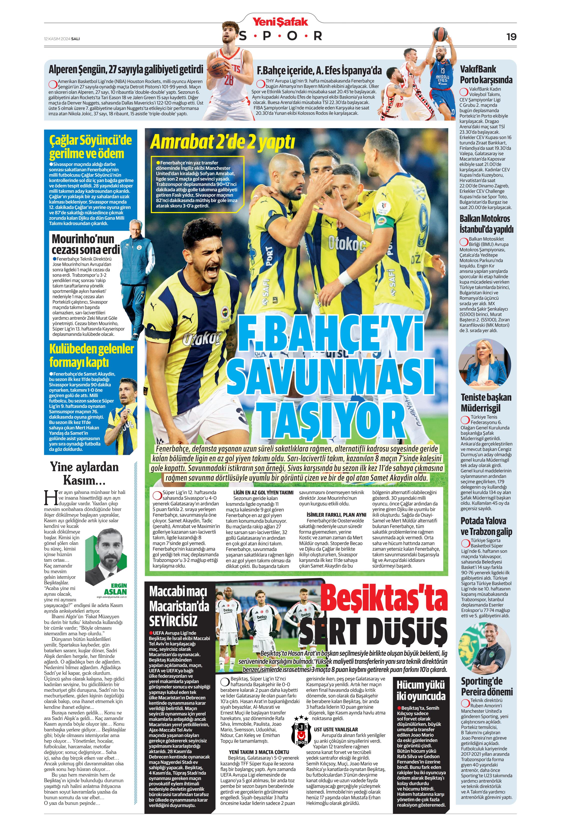 "Listenin başında onlar var: Talisca & Brown" | Sporun manşetleri (12 Kasım 2024)  - 38. Foto