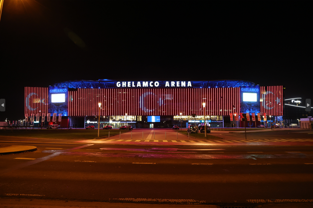 Gent'in stadı Ghelamco Arena Türk bayrağıyla aydınlatıldı - 5. Foto