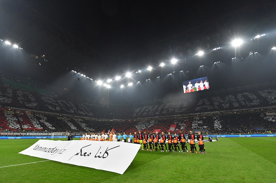 Şampiyonlar Ligi maçlarından önce Türkiye'ye destek mesajı