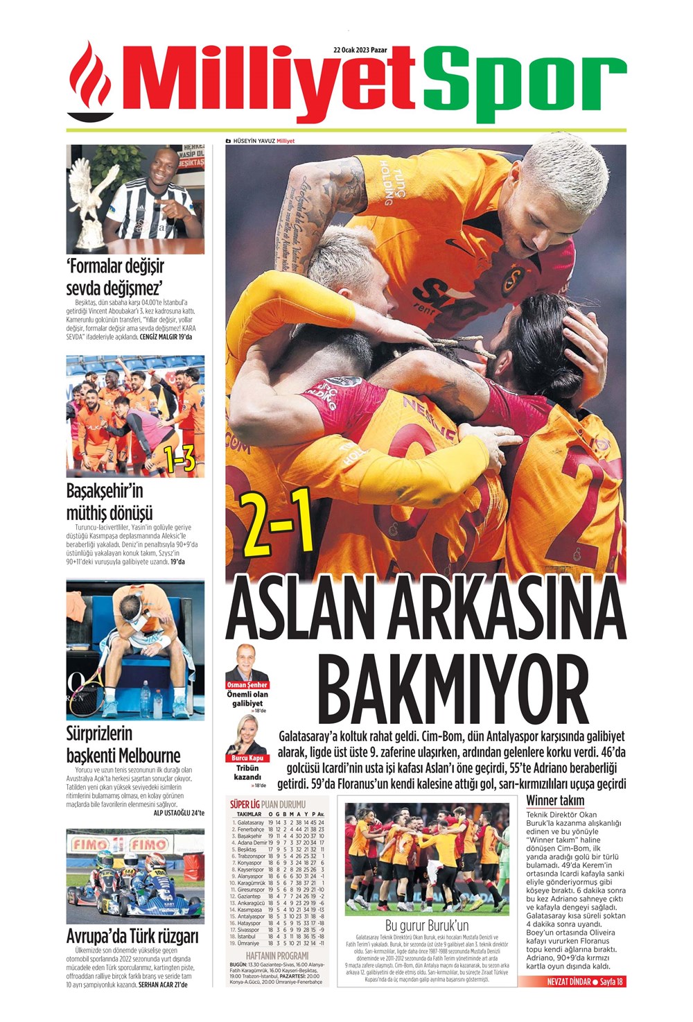 Sporun Manşetleri (22 Ocak 2023) - 26. Foto