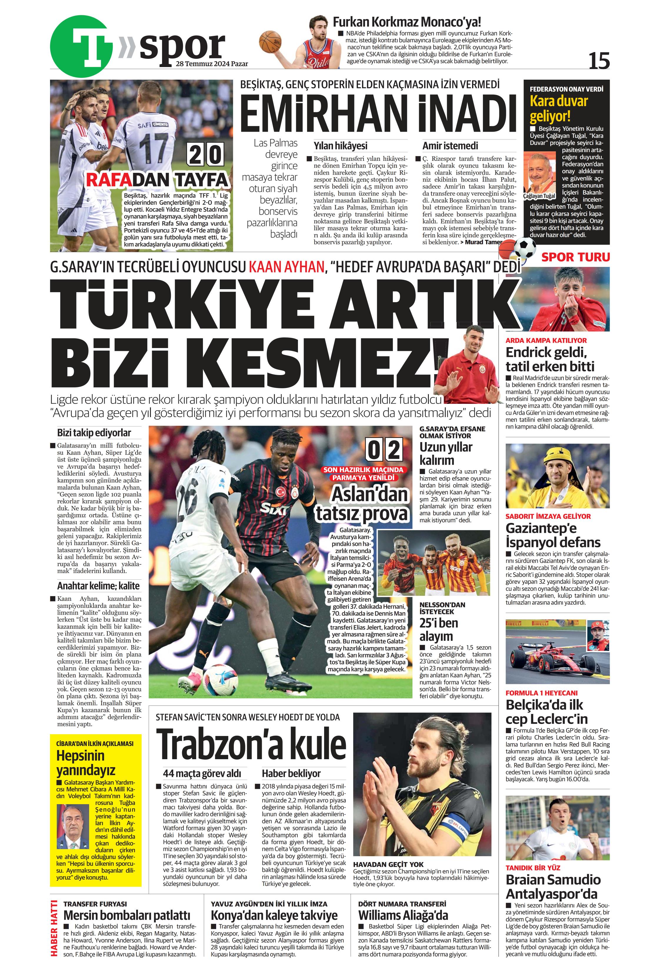 "Aslan'da rota Gravenberch" | Sporun Manşetleri (28 Temmuz 2024)  - 35. Foto