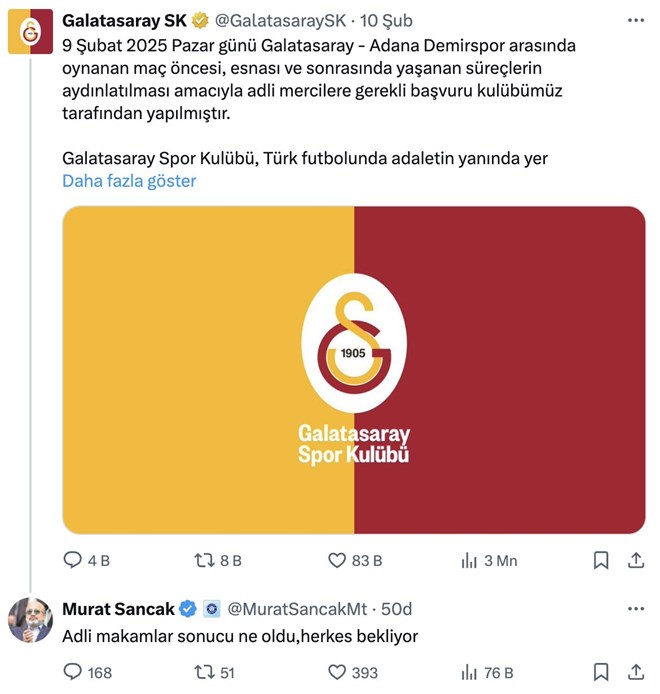 Murat Sancak'tan Galatasaray'ın paylaşımına 1 ay sonra flaş cevap - 4. Foto