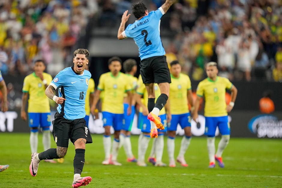 Uruguay, Copa America'da Brezilya'yı eleyip yarı finale yükseldi