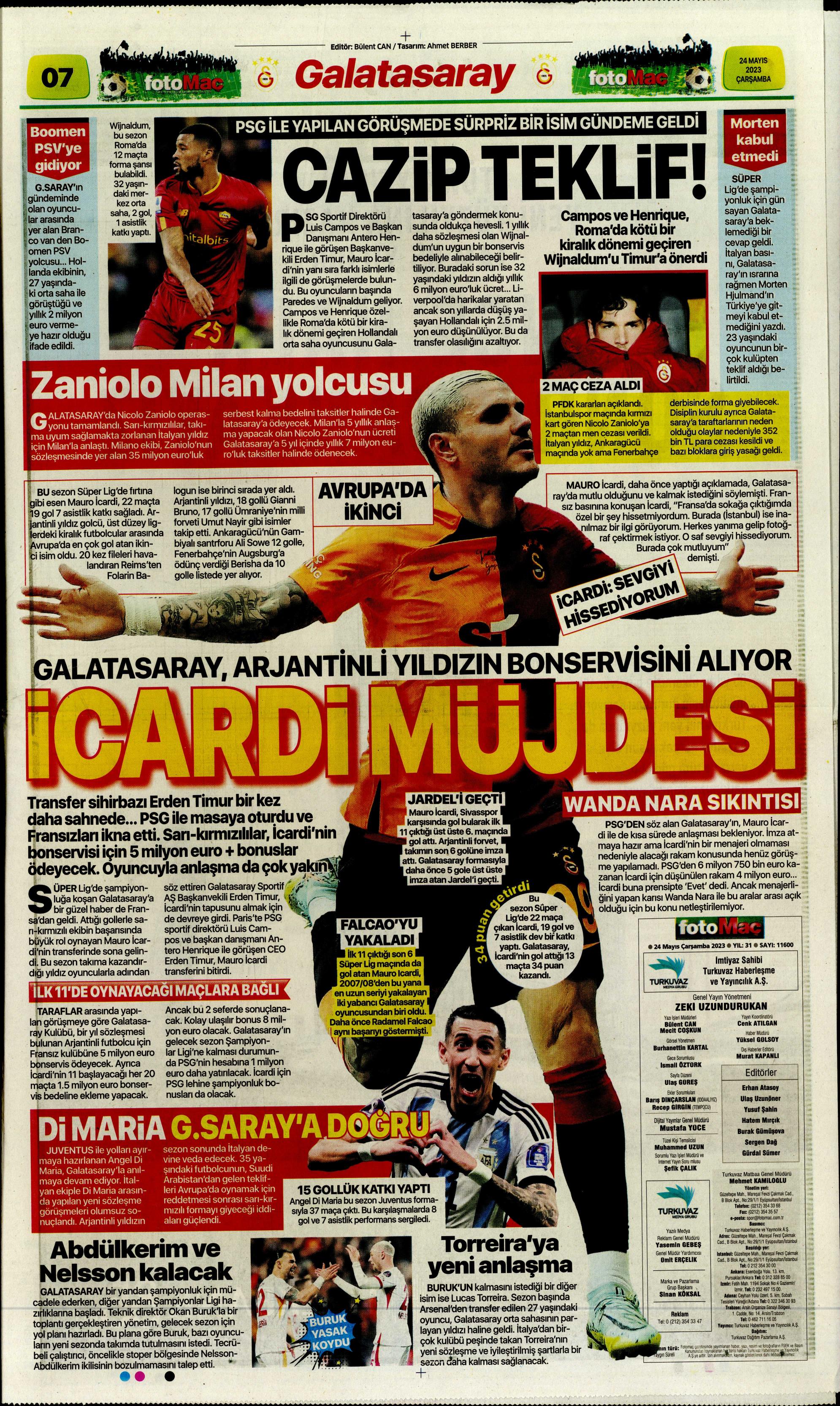 "Aslan'da taarruz başladı" | Sporun Manşetleri  - 17. Foto