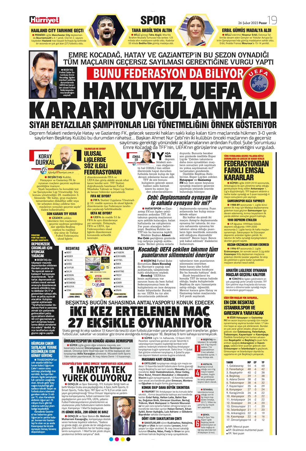 "Valenci'ağa' böyle istedi" - Sporun manşetleri  - 17. Foto