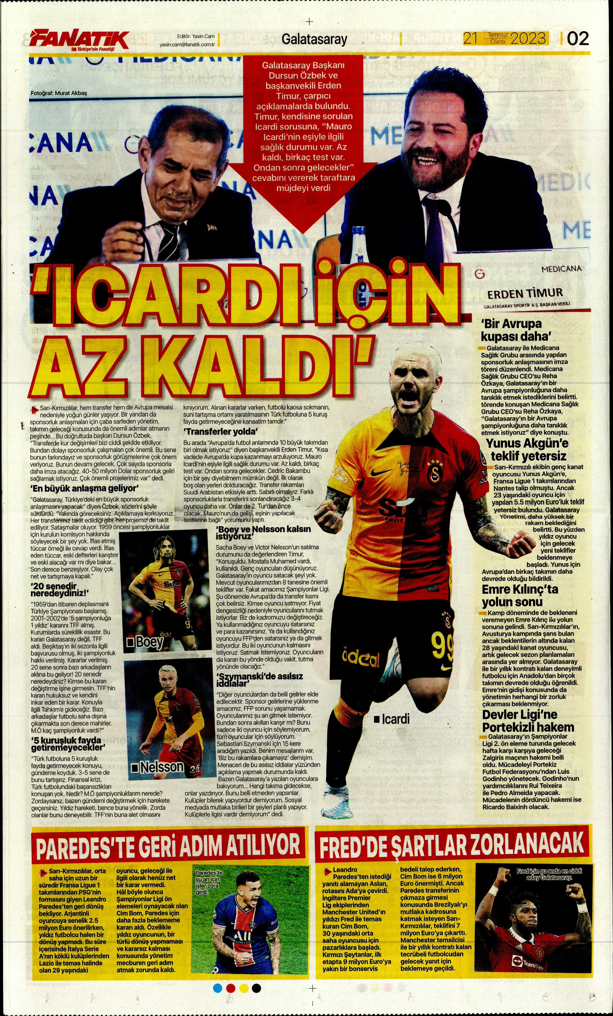 "Zaha için rekor teklif" | Sporun Manşetleri  - 4. Foto