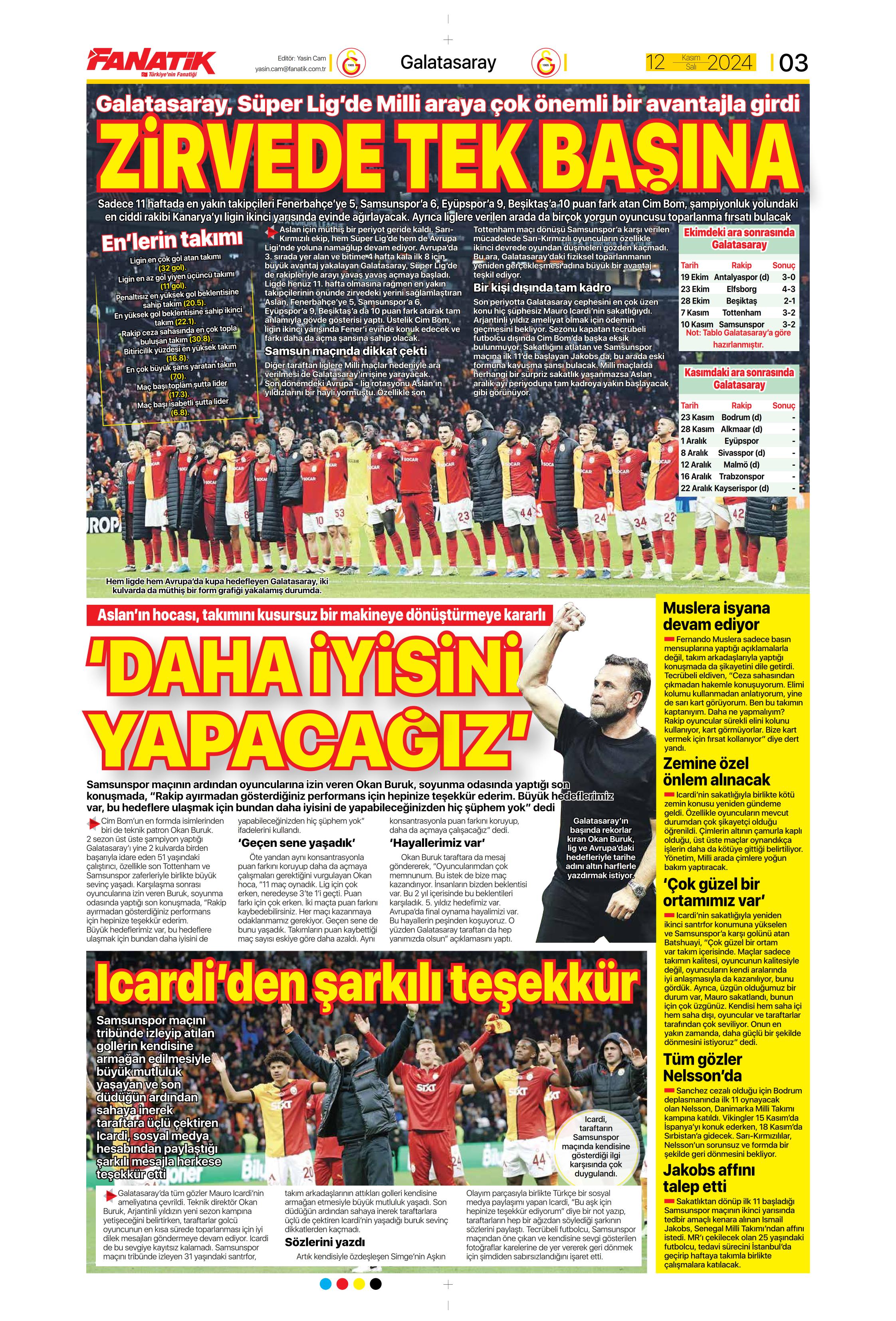 "Listenin başında onlar var: Talisca & Brown" | Sporun manşetleri (12 Kasım 2024)  - 3. Foto