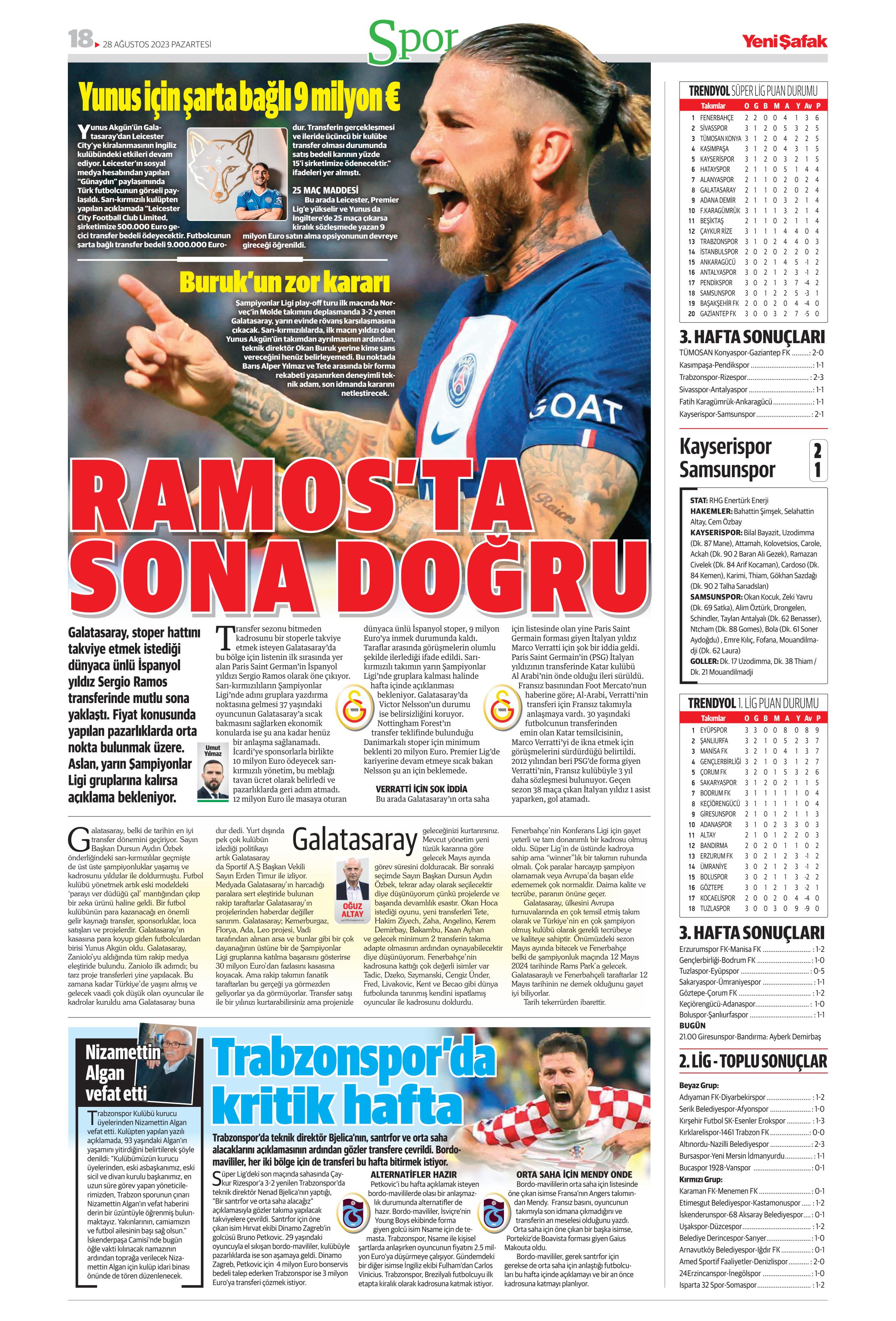 "Ramos'ta sona doğru" | Sporun Manşetleri  - 34. Foto