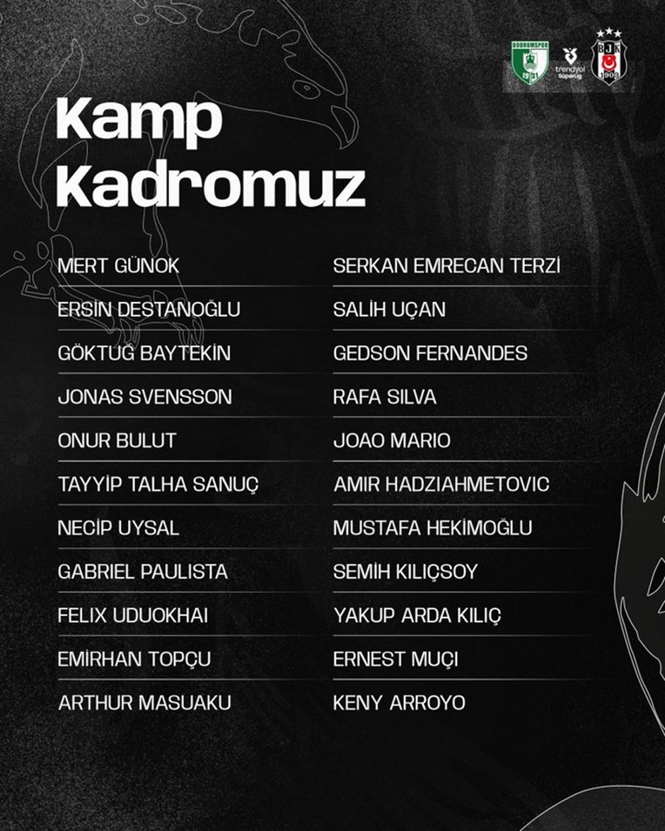 Beşiktaş Kamp Kadrosu