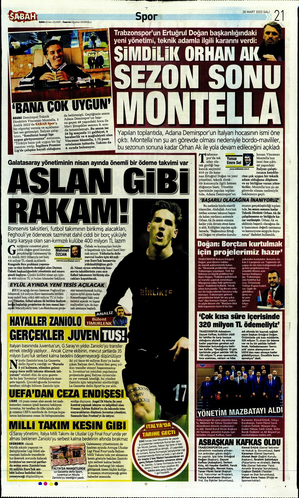 "Vurduğumuz gol olsun" - Sporun manşetleri - 28. Foto