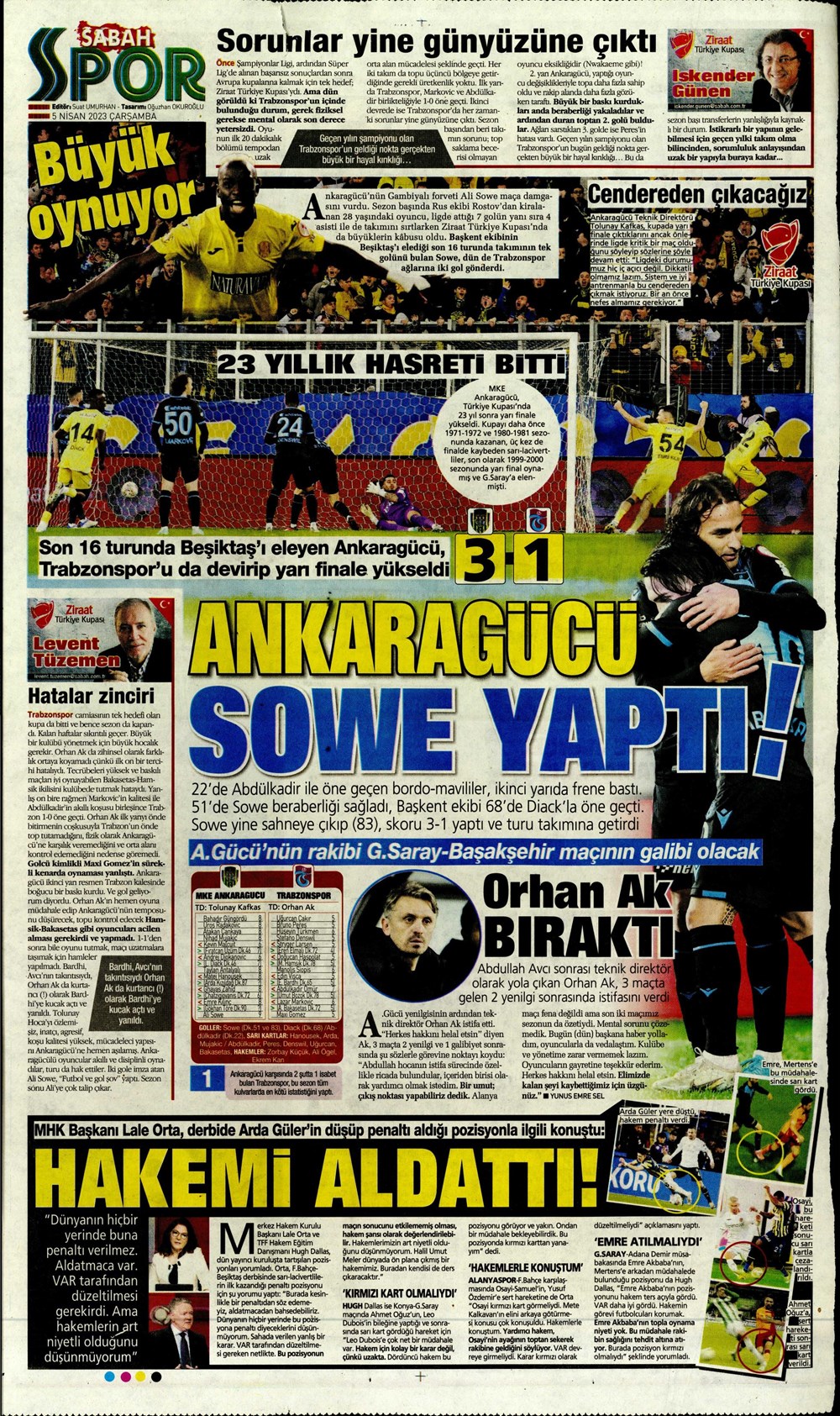 "Dünyada kimse buna penaltı demez" - Sporun manşetleri (5 Nisan 2023)  - 27. Foto