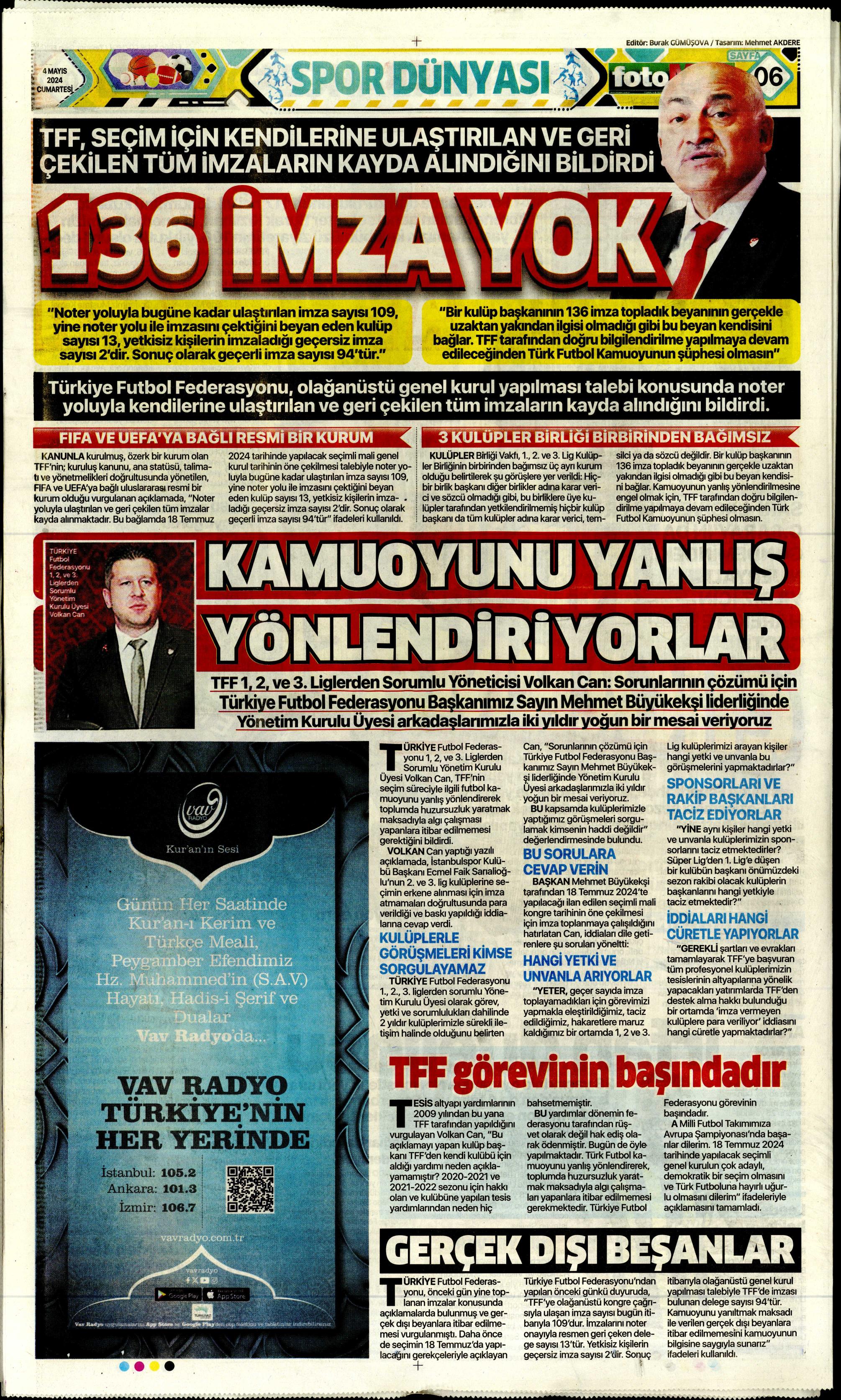 "Ndidi çıkarması" | Sporun Manşetleri (4 Mayıs 2024)  - 14. Foto