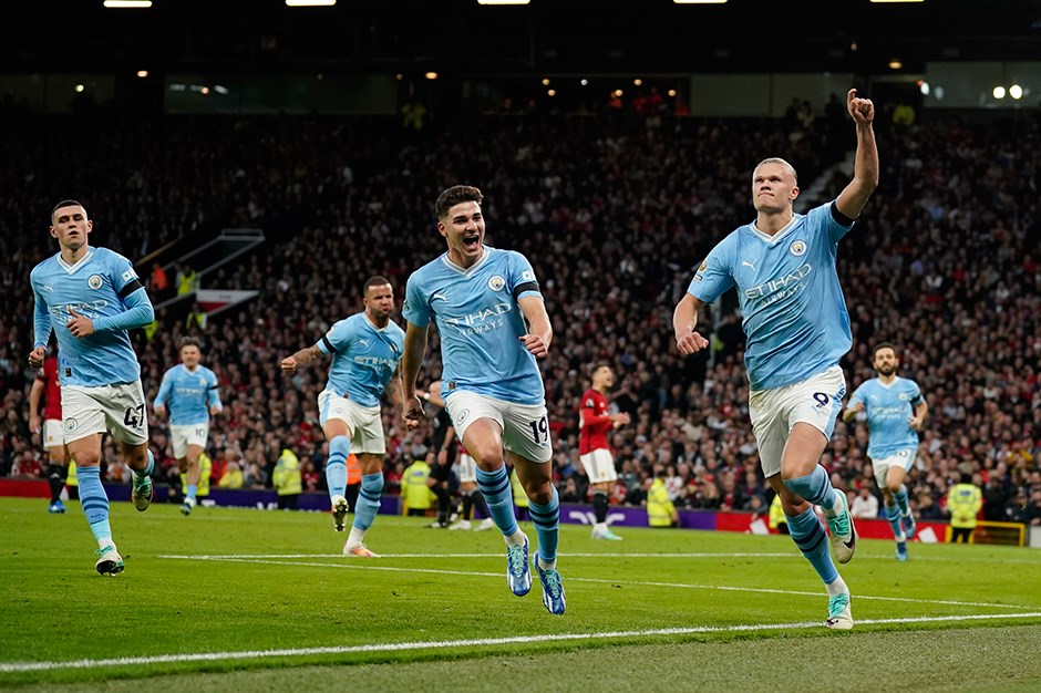 Erling Haaland'dan rekor: Manchester City derbide 3 golle kazandı