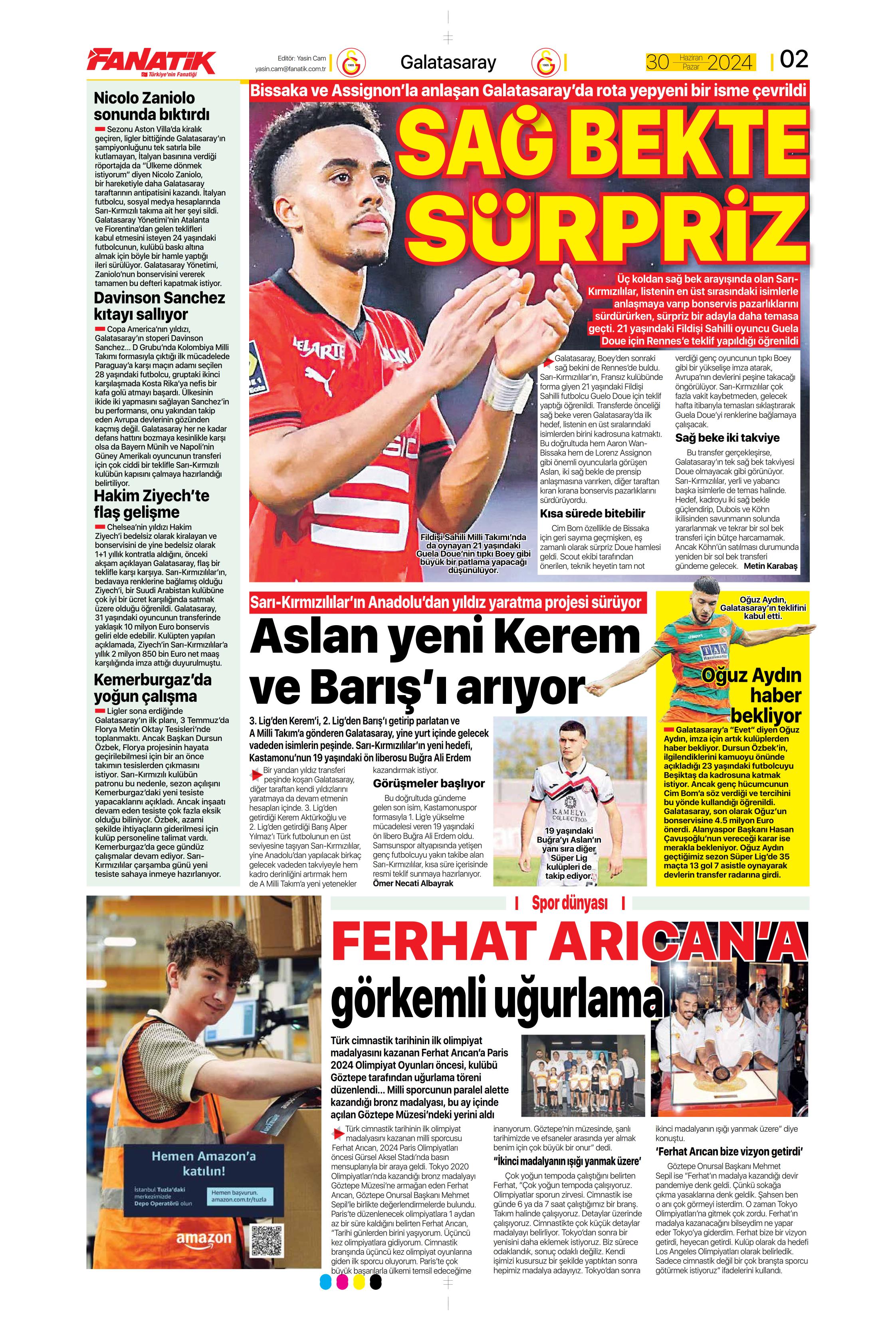 "Galatasaray'dan Goretzka seferi" | Sporun Manşetleri (30 Haziran 2024)  - 5. Foto