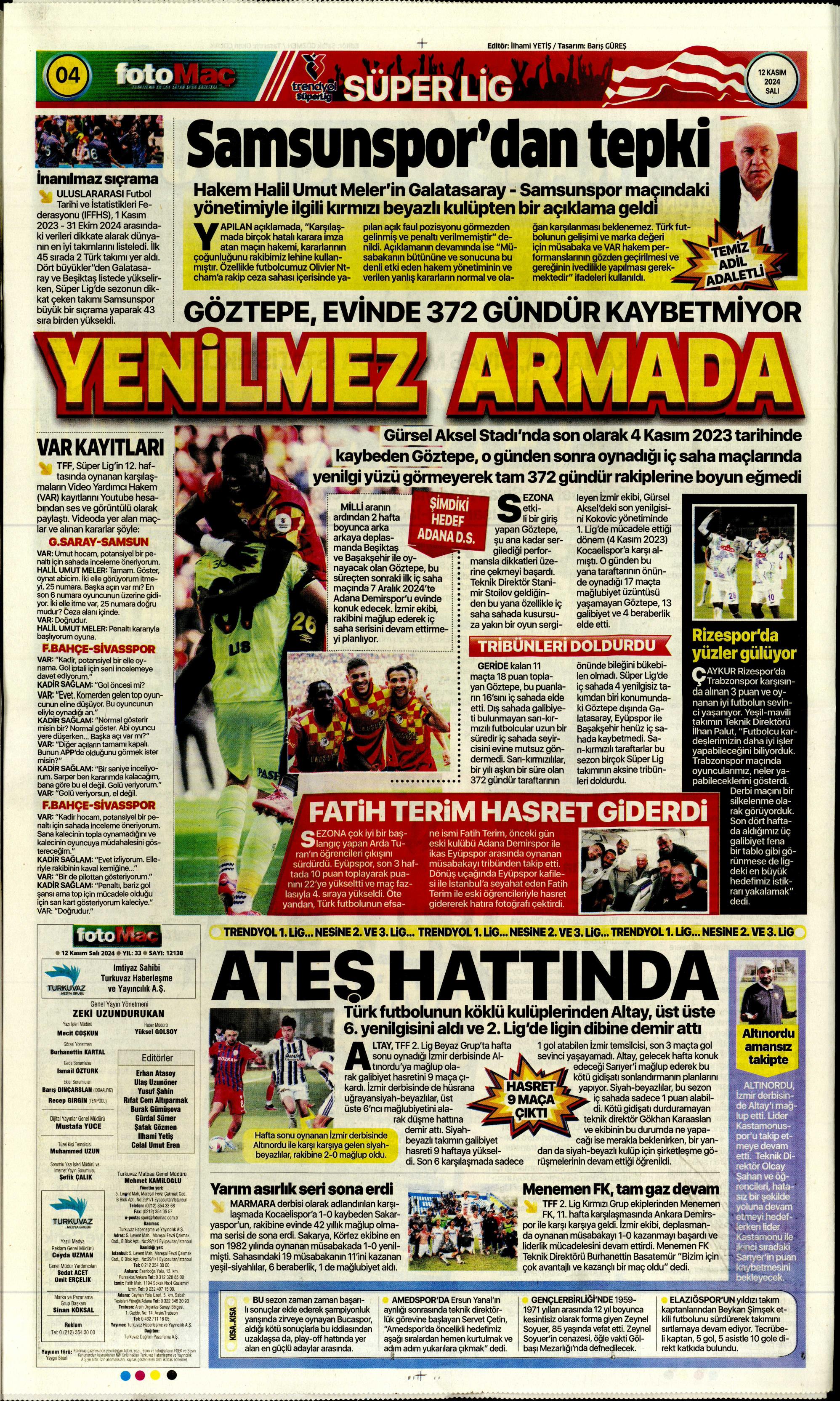 "Listenin başında onlar var: Talisca & Brown" | Sporun manşetleri (12 Kasım 2024)  - 11. Foto