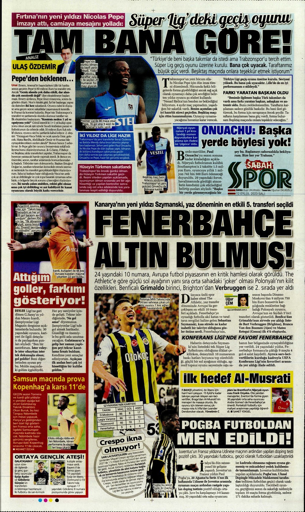 "Kartal'da Lingard sürprizi" | Sporun manşetleri (12 Eylül 2023)  - 24. Foto
