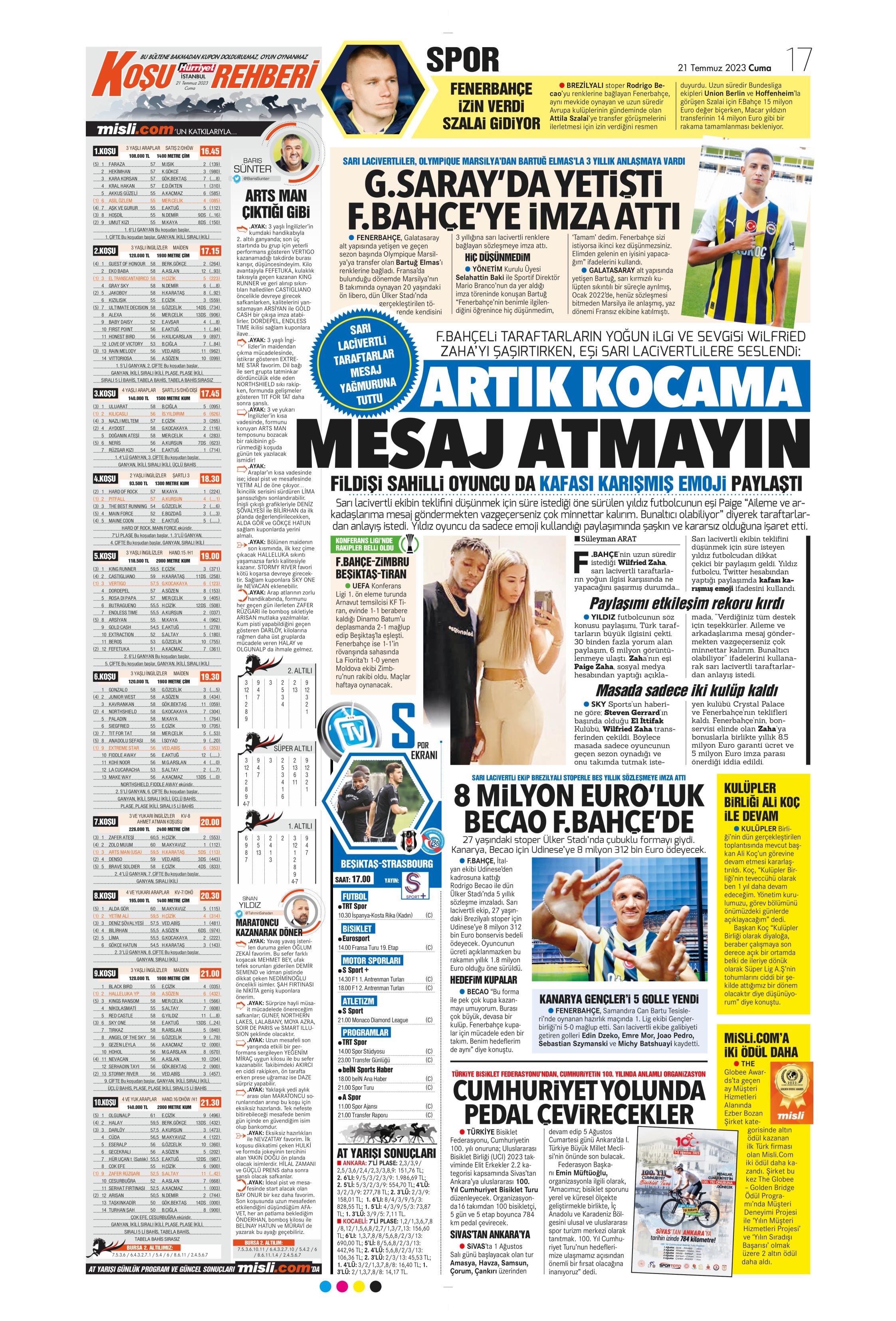 "Zaha için rekor teklif" | Sporun Manşetleri  - 19. Foto