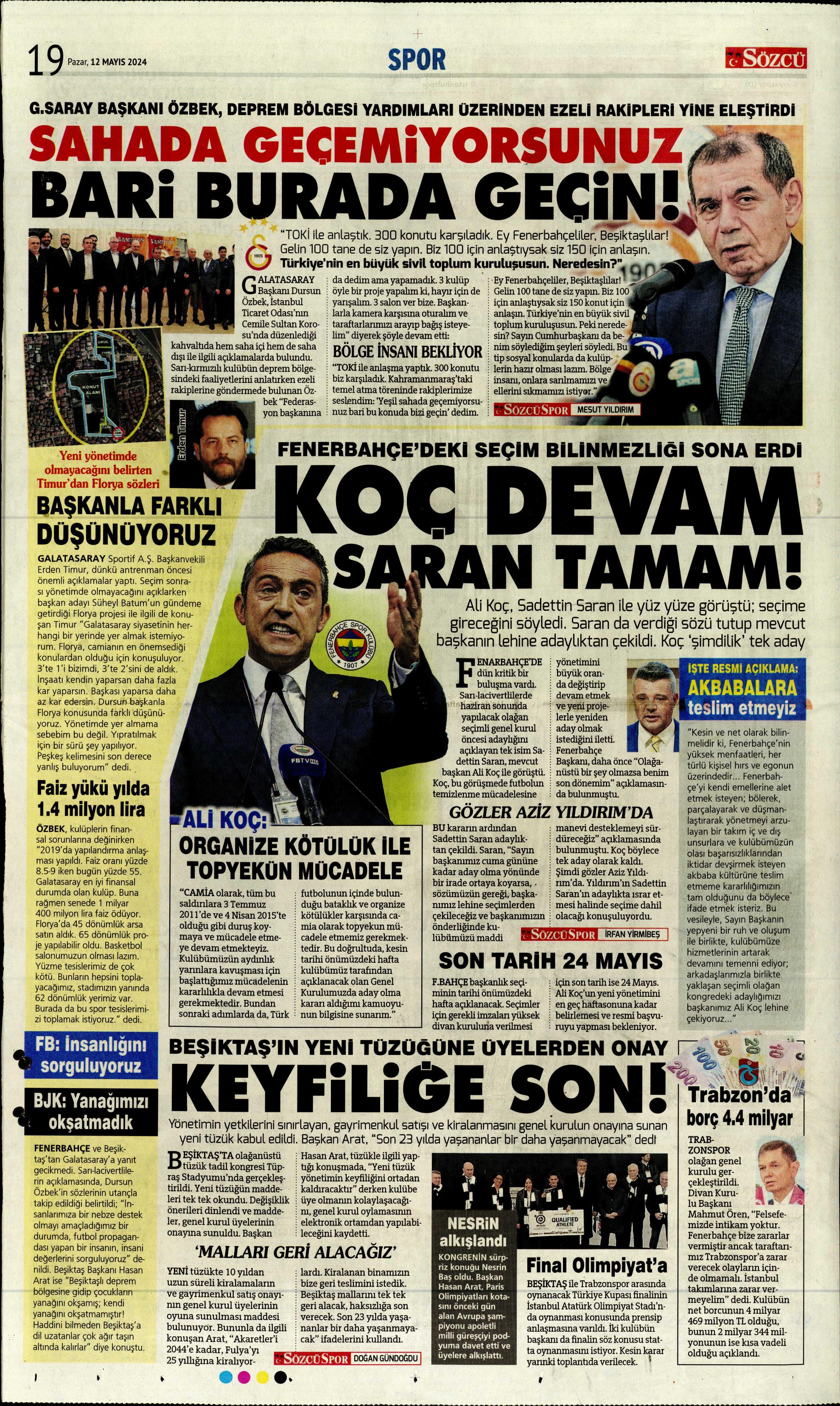 "Kerem piyangosu" | Sporun manşetleri (12 Mayıs 2024)  - 35. Foto
