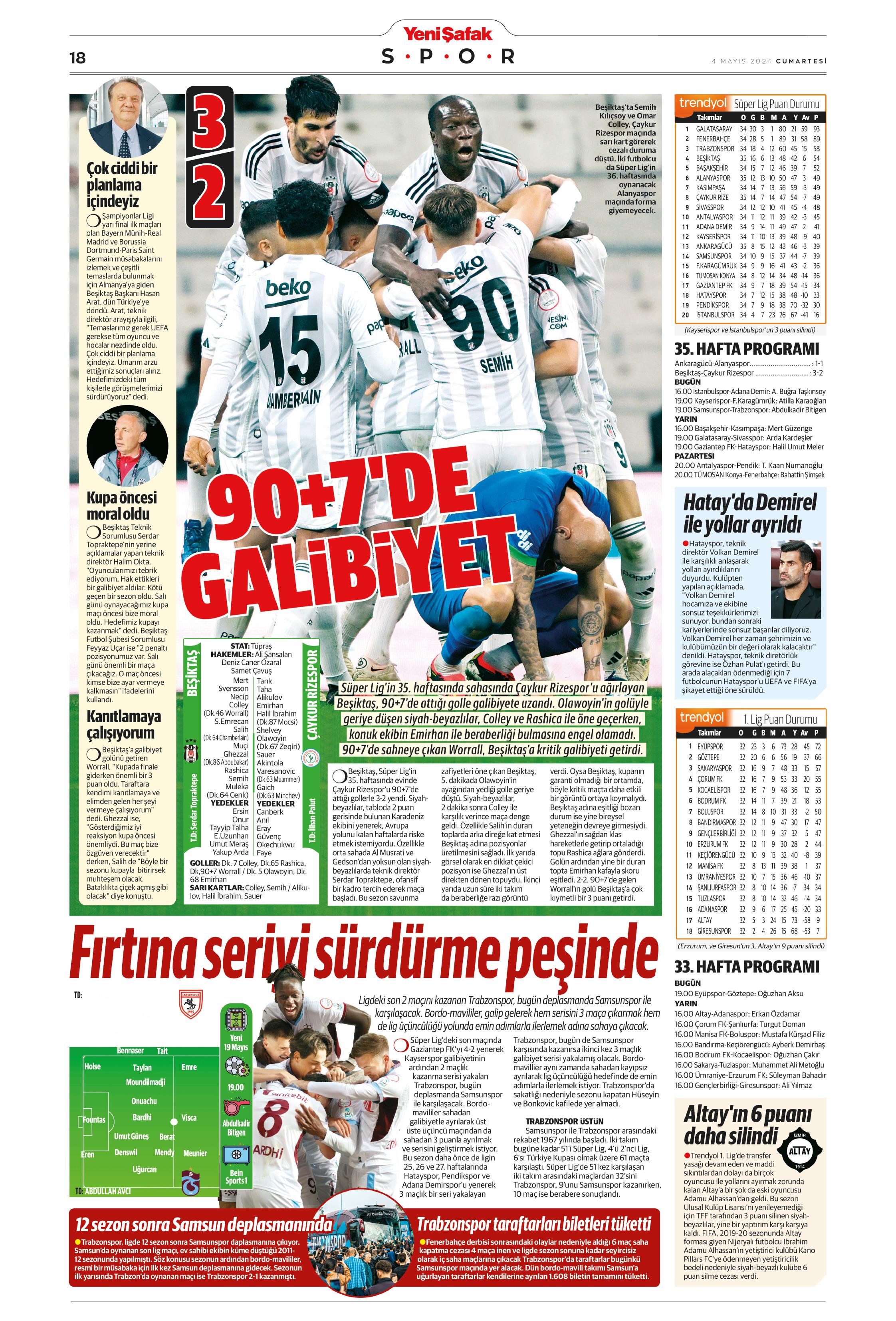 "Ndidi çıkarması" | Sporun Manşetleri (4 Mayıs 2024)  - 34. Foto