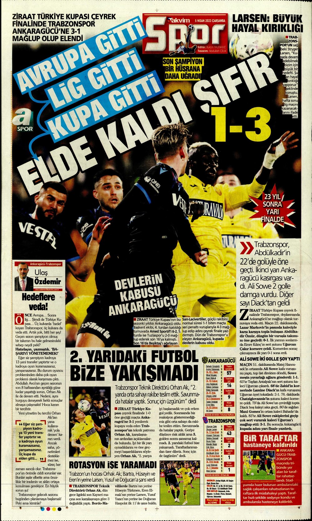 "Dünyada kimse buna penaltı demez" - Sporun manşetleri (5 Nisan 2023)  - 32. Foto