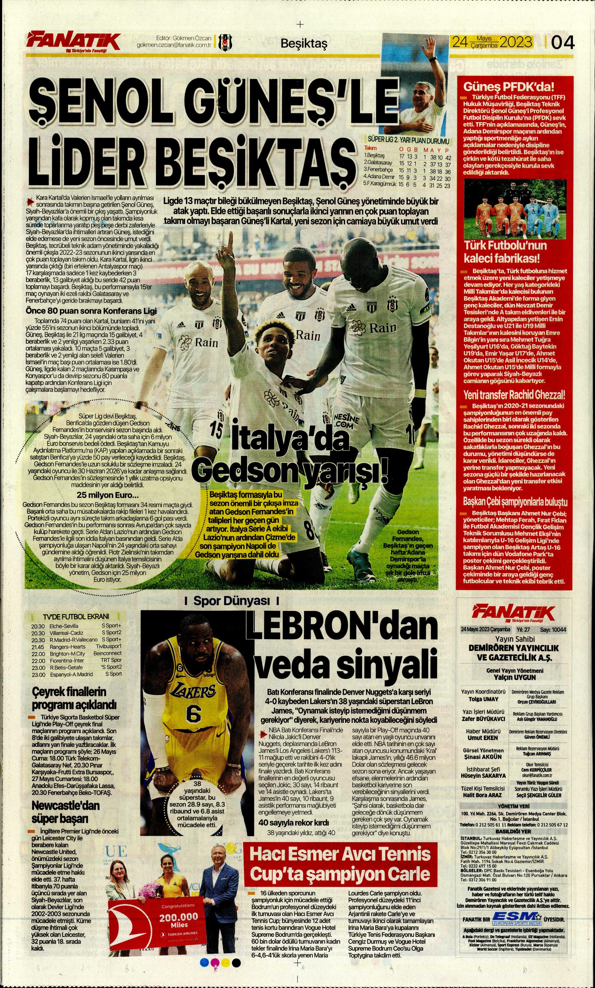 "Aslan'da taarruz başladı" | Sporun Manşetleri  - 4. Foto