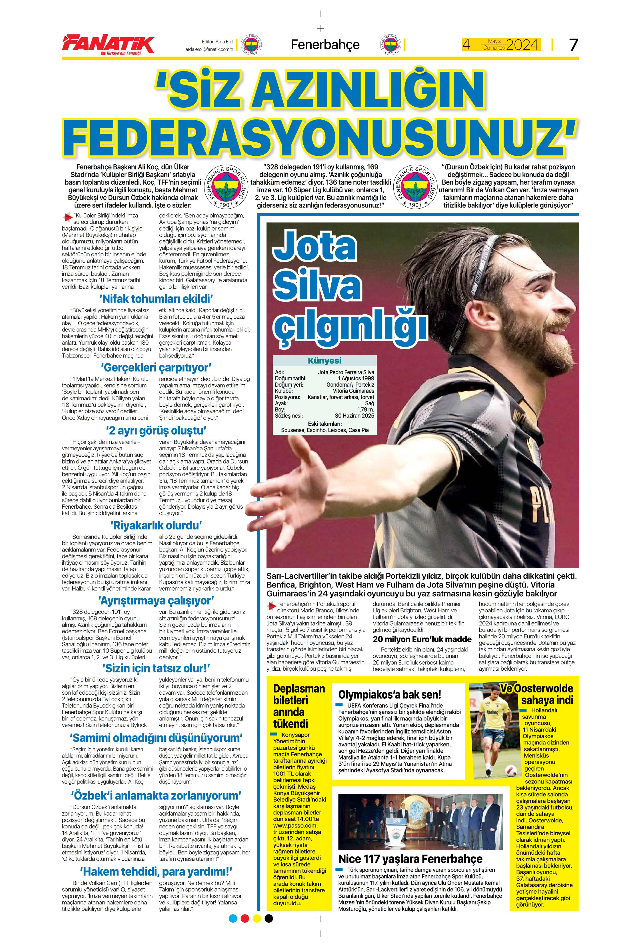 "Ndidi çıkarması" | Sporun Manşetleri (4 Mayıs 2024)  - 7. Foto