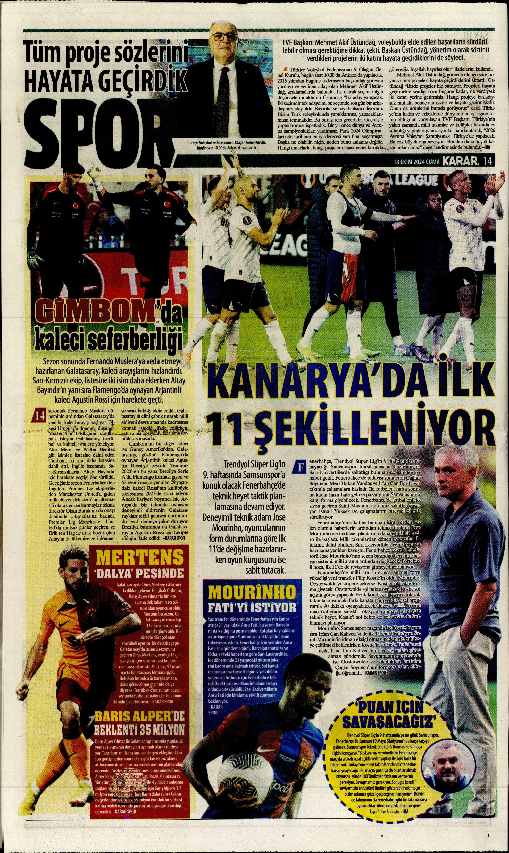 "Fenerbahçe'ye 1 milyar euroluk bomba" | Sporun manşetleri (18 Ekim 2024)  - 20. Foto