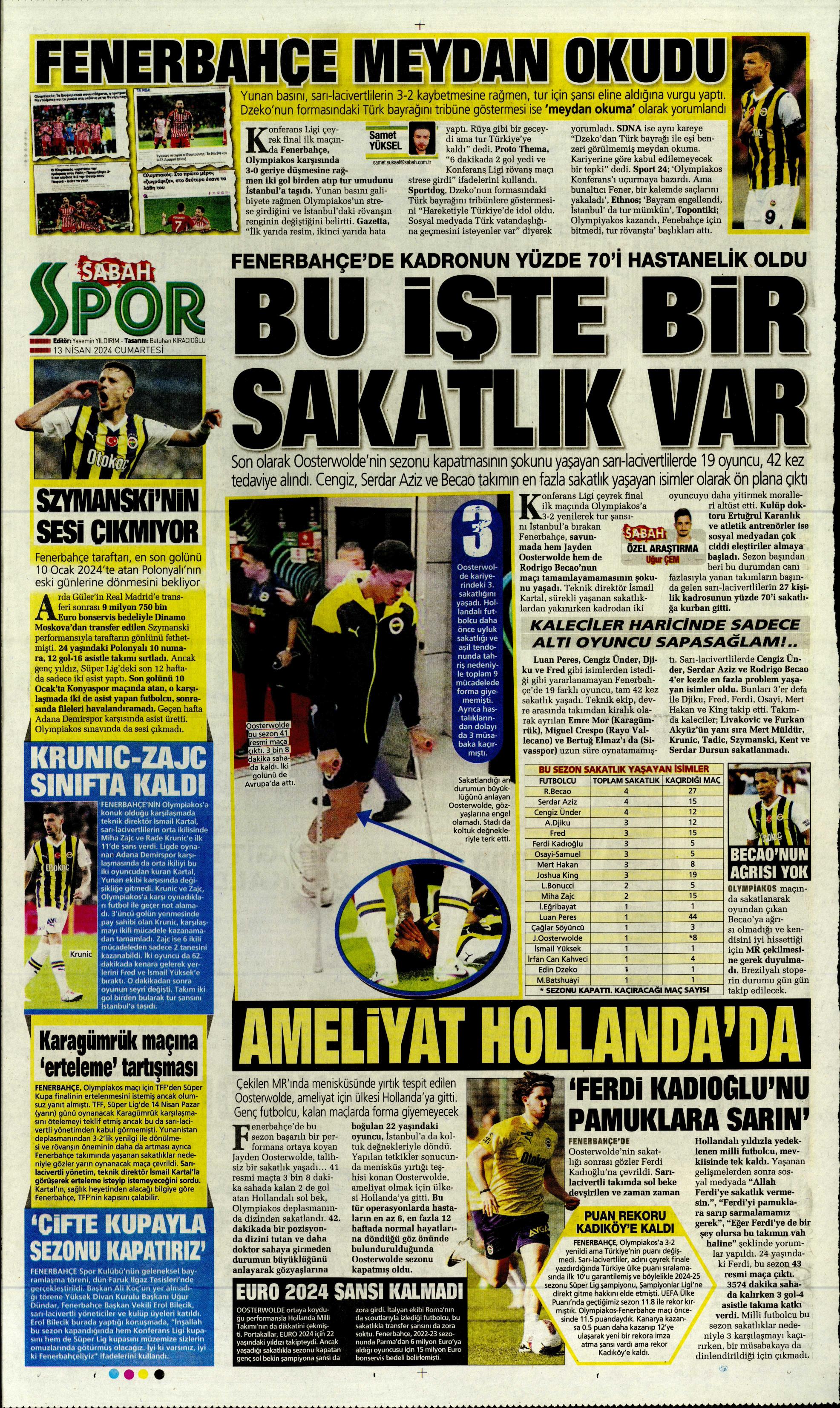 "Cimbom'un çehresi değişecek" | Sporun manşetleri (13 Nisan 2024)  - 27. Foto