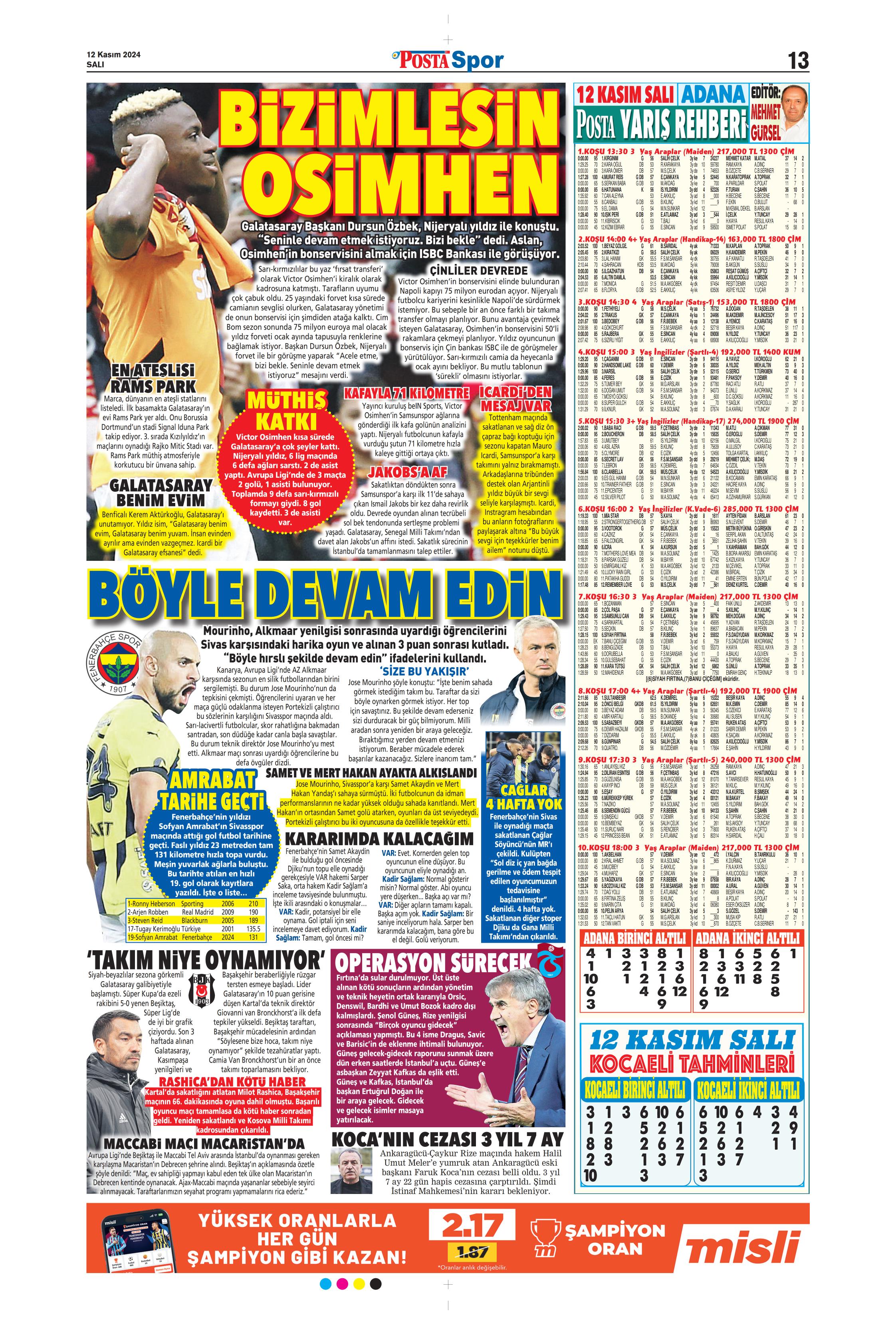 "Listenin başında onlar var: Talisca & Brown" | Sporun manşetleri (12 Kasım 2024)  - 26. Foto