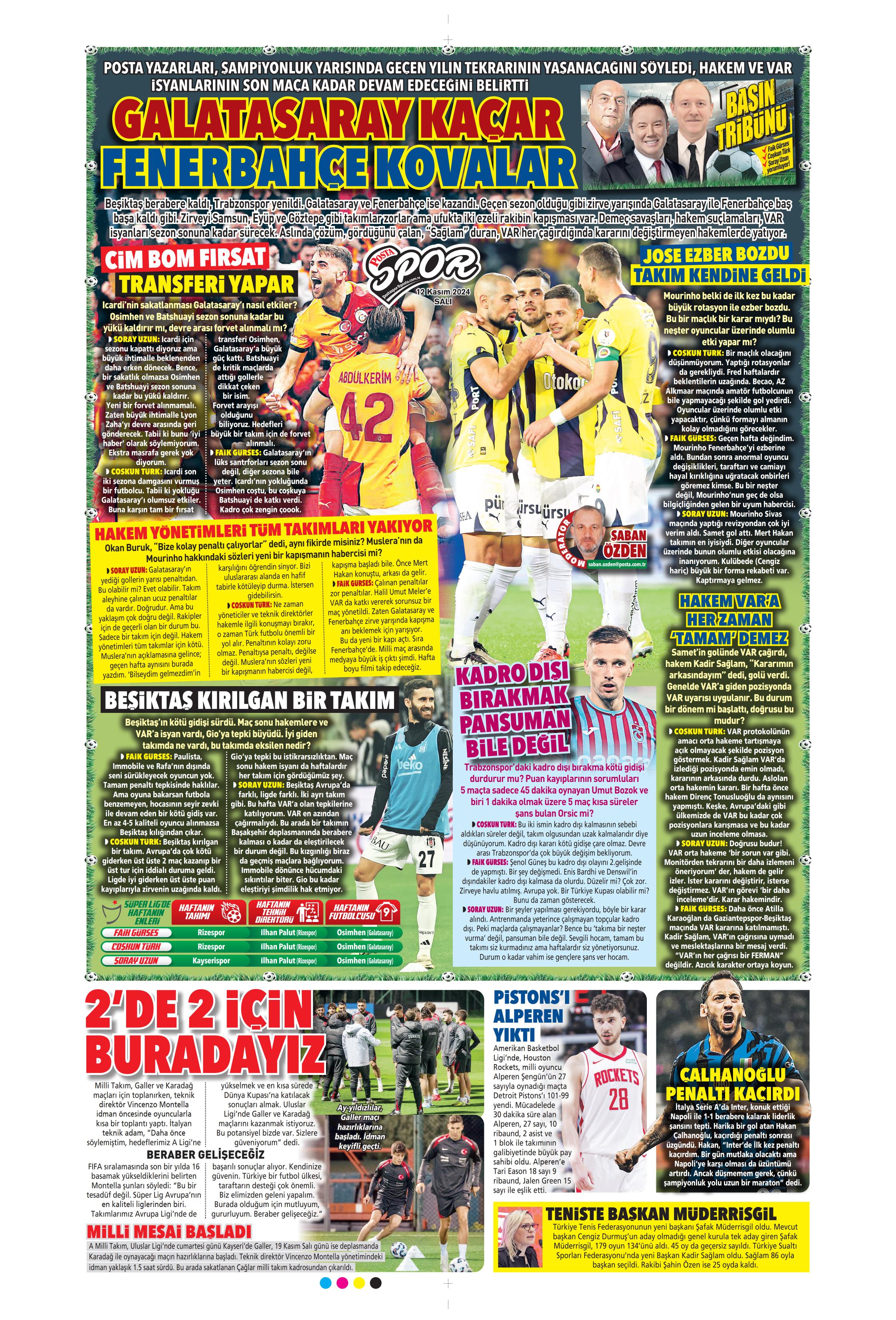 "Listenin başında onlar var: Talisca & Brown" | Sporun manşetleri (12 Kasım 2024)  - 23. Foto