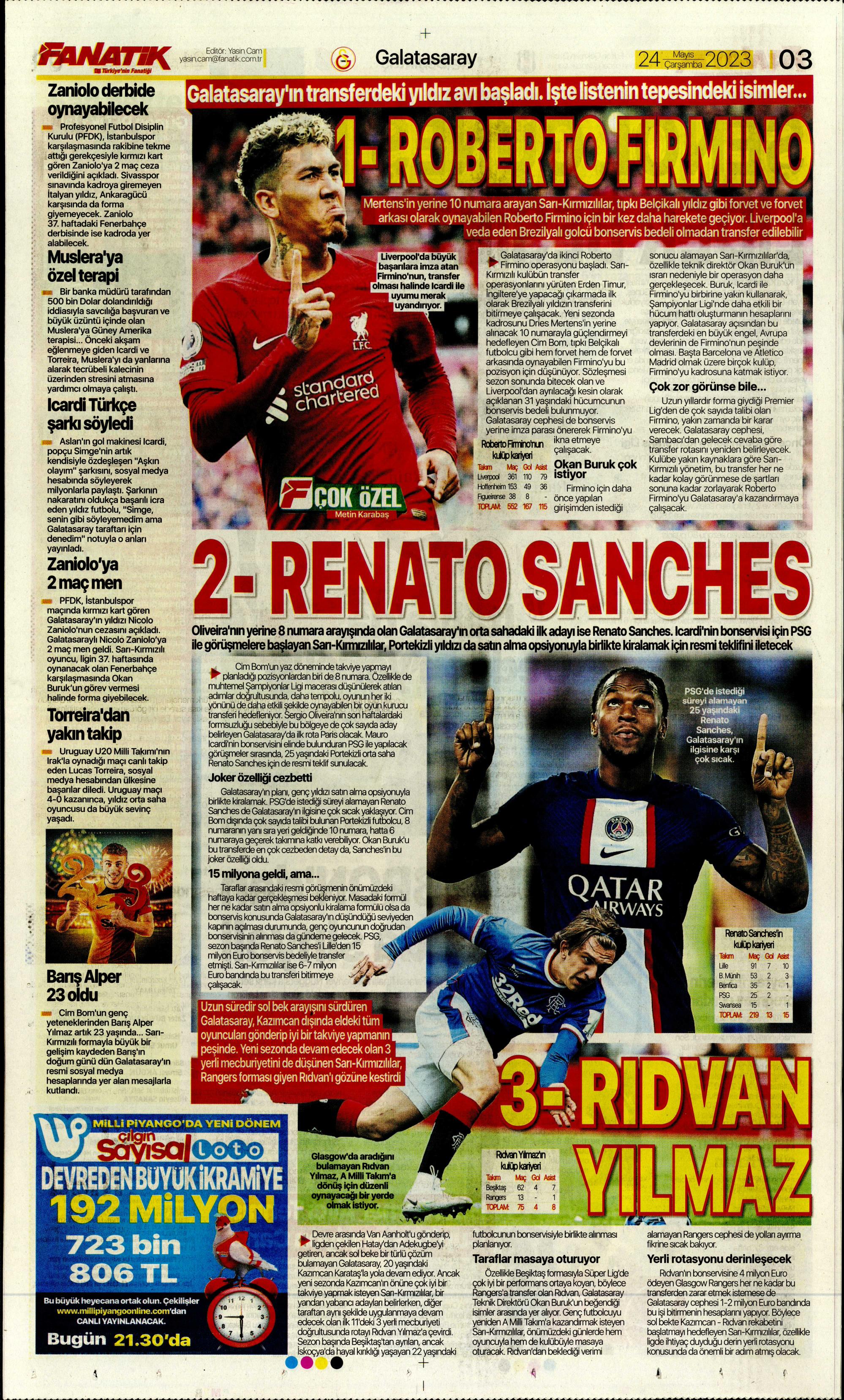 "Aslan'da taarruz başladı" | Sporun Manşetleri  - 3. Foto