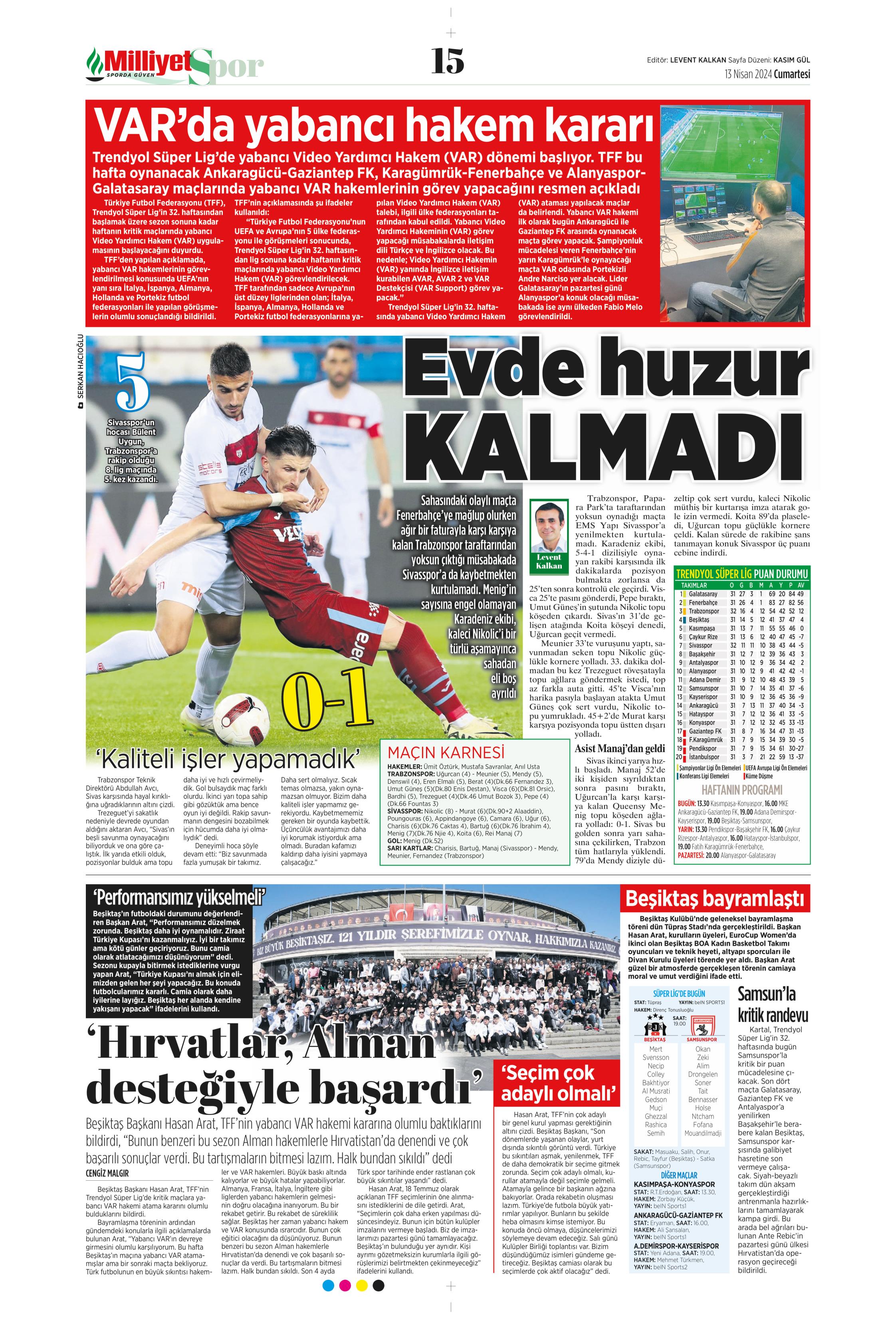 "Cimbom'un çehresi değişecek" | Sporun manşetleri (13 Nisan 2024)  - 22. Foto