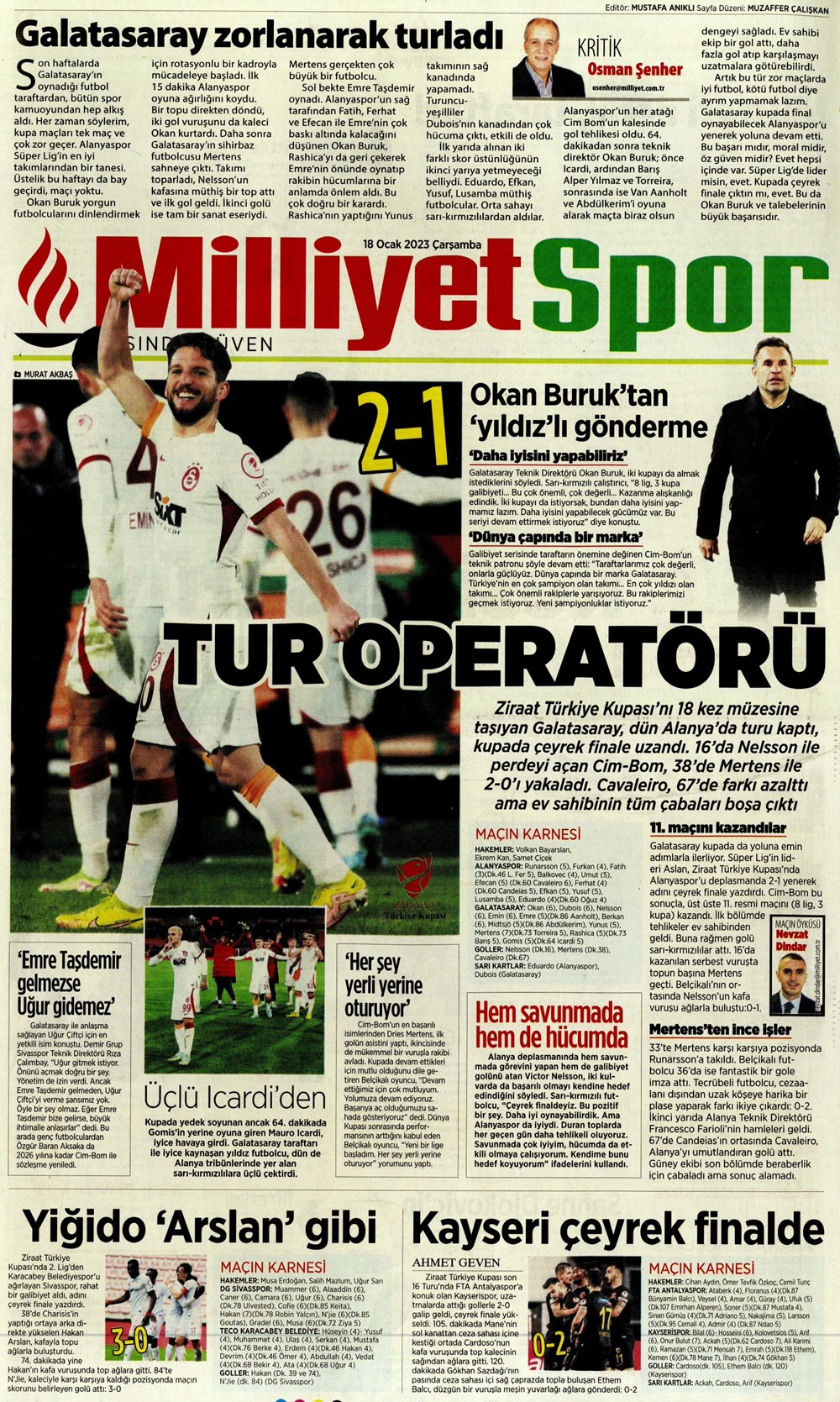 Sporun Manşetleri (18 Ocak 2023) - 24. Foto