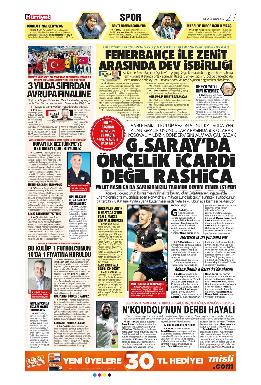 "Vurduğumuz gol olsun" - Sporun manşetleri - 21. Foto