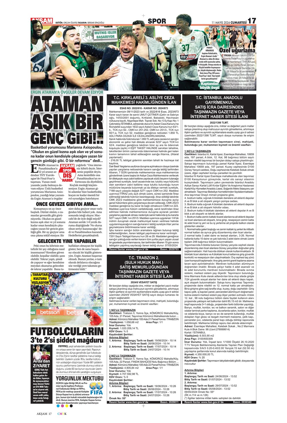 "Fener'de Mourinho sesleri" | Sporun manşetleri (11 Mayıs 2024) 1 "Fener'de Mourinho sesleri" | Sporun manşetleri (11 Mayıs 2024) - 1. Foto