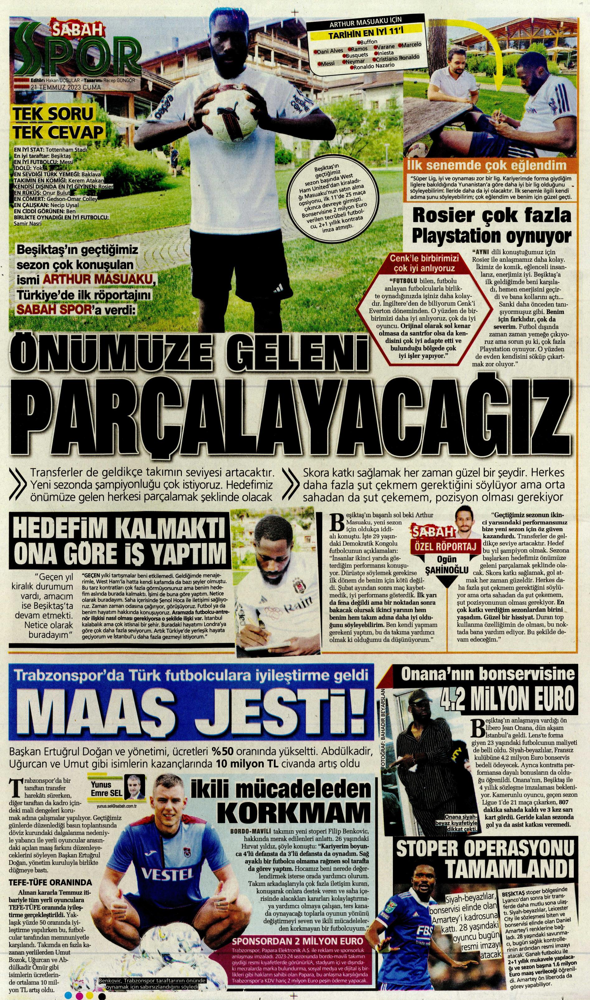 "Zaha için rekor teklif" | Sporun Manşetleri  - 23. Foto
