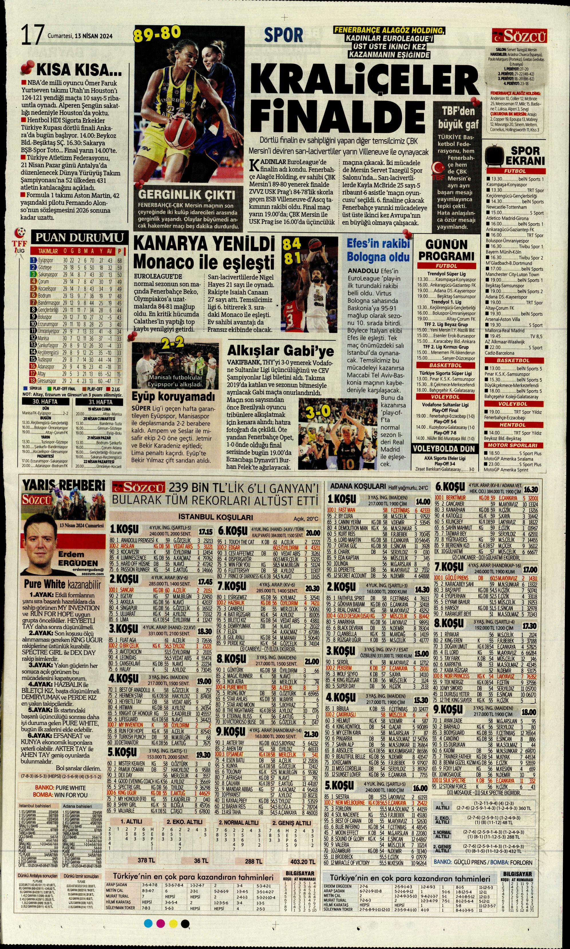 "Cimbom'un çehresi değişecek" | Sporun manşetleri (13 Nisan 2024)  - 28. Foto