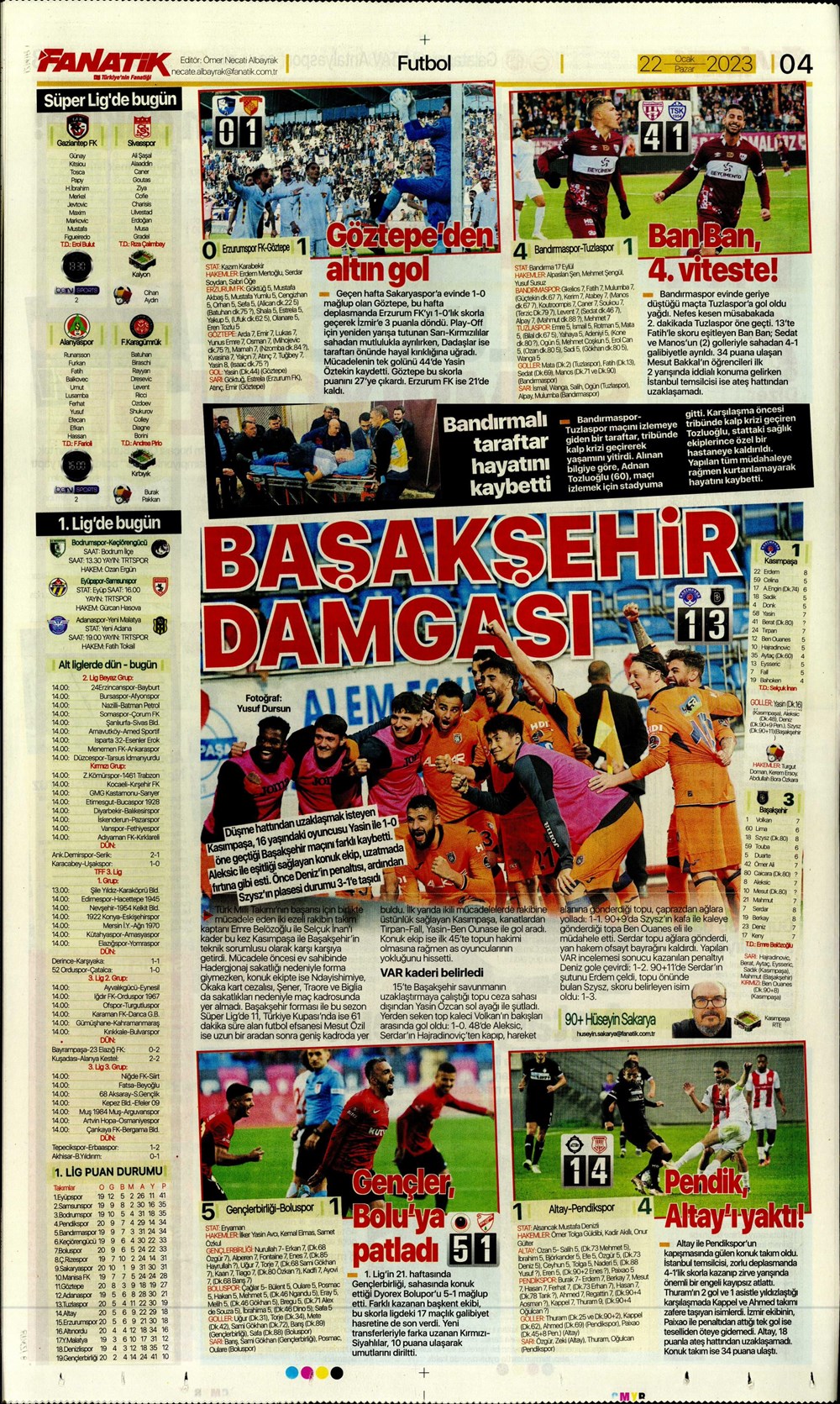 Sporun Manşetleri (22 Ocak 2023) - 7. Foto