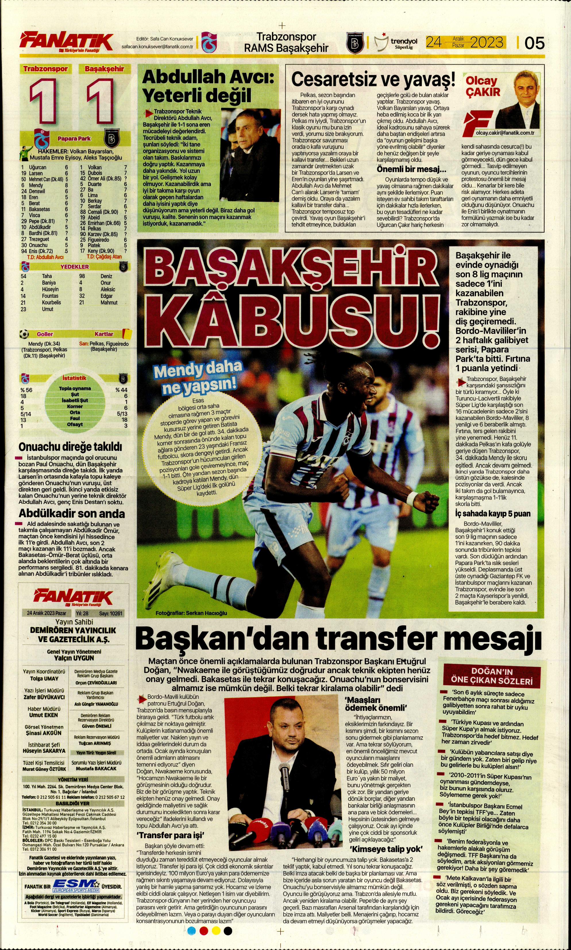 "Flick takımı görünce vazgeçti" | Sporun manşetleri (24 Aralık 2023)  - 8. Foto