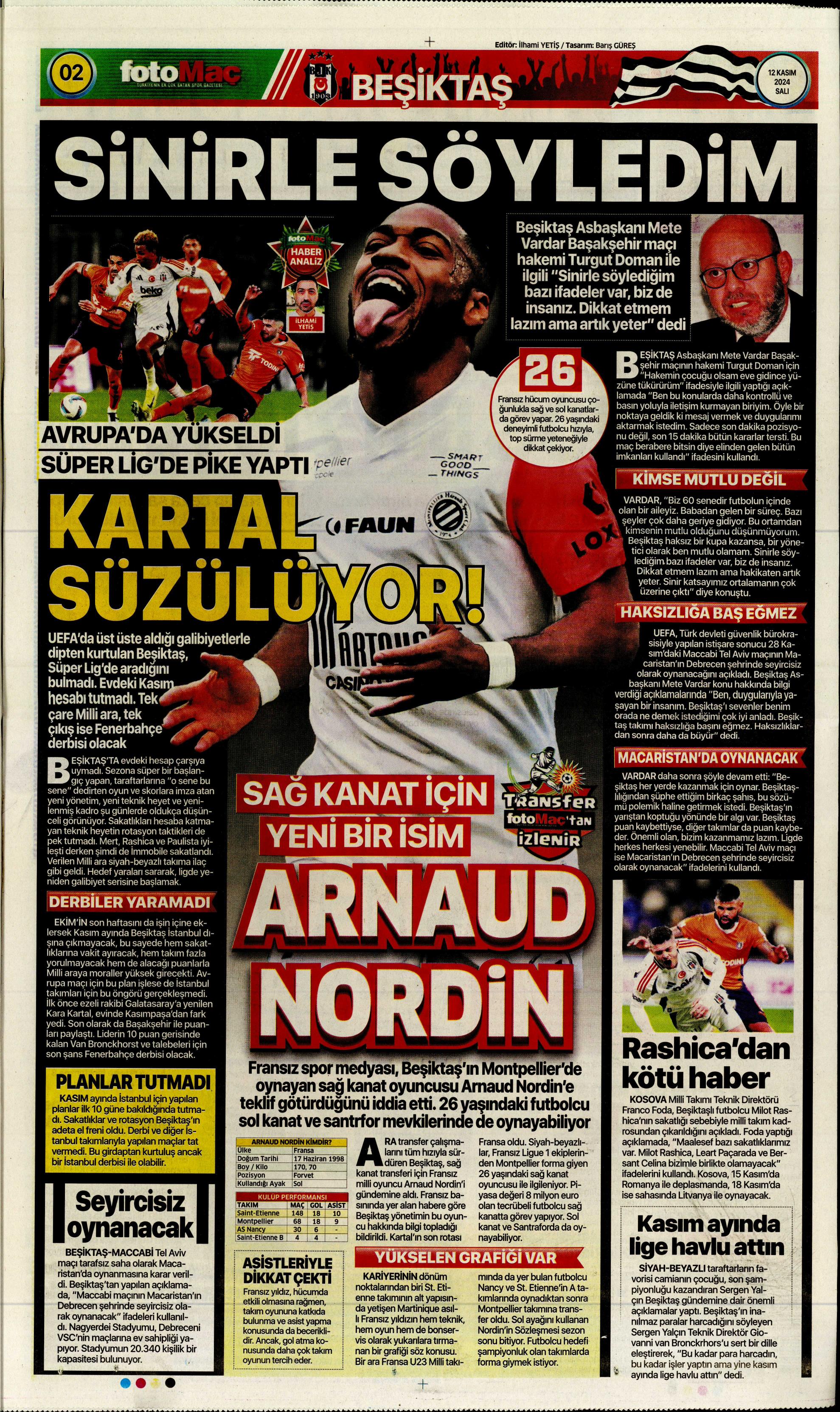 "Listenin başında onlar var: Talisca & Brown" | Sporun manşetleri (12 Kasım 2024)  - 12. Foto