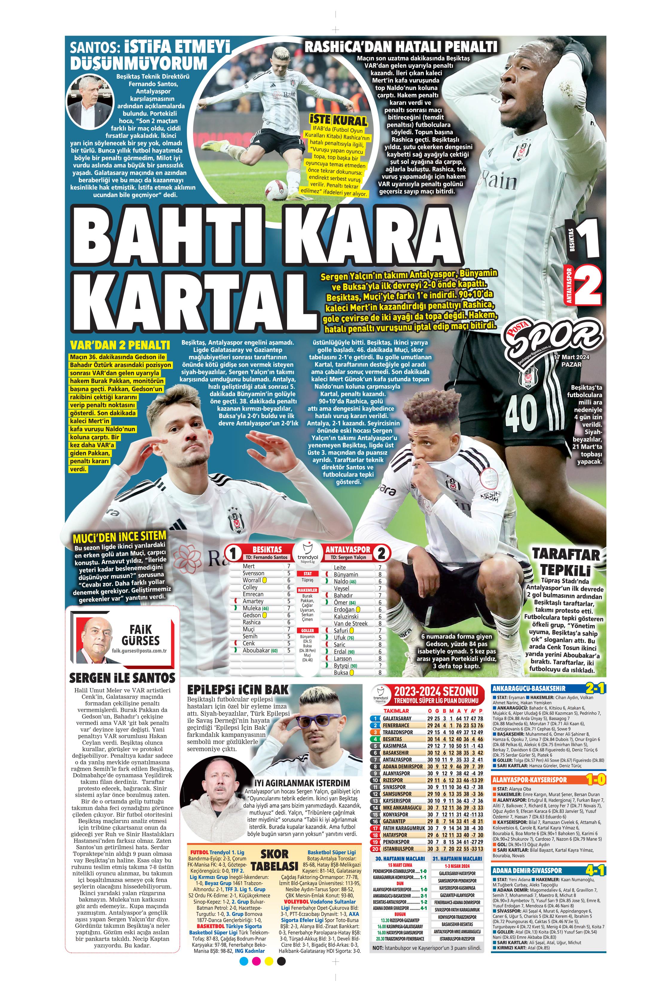 "Dramatik son" | Sporun Manşetleri  - 30. Foto