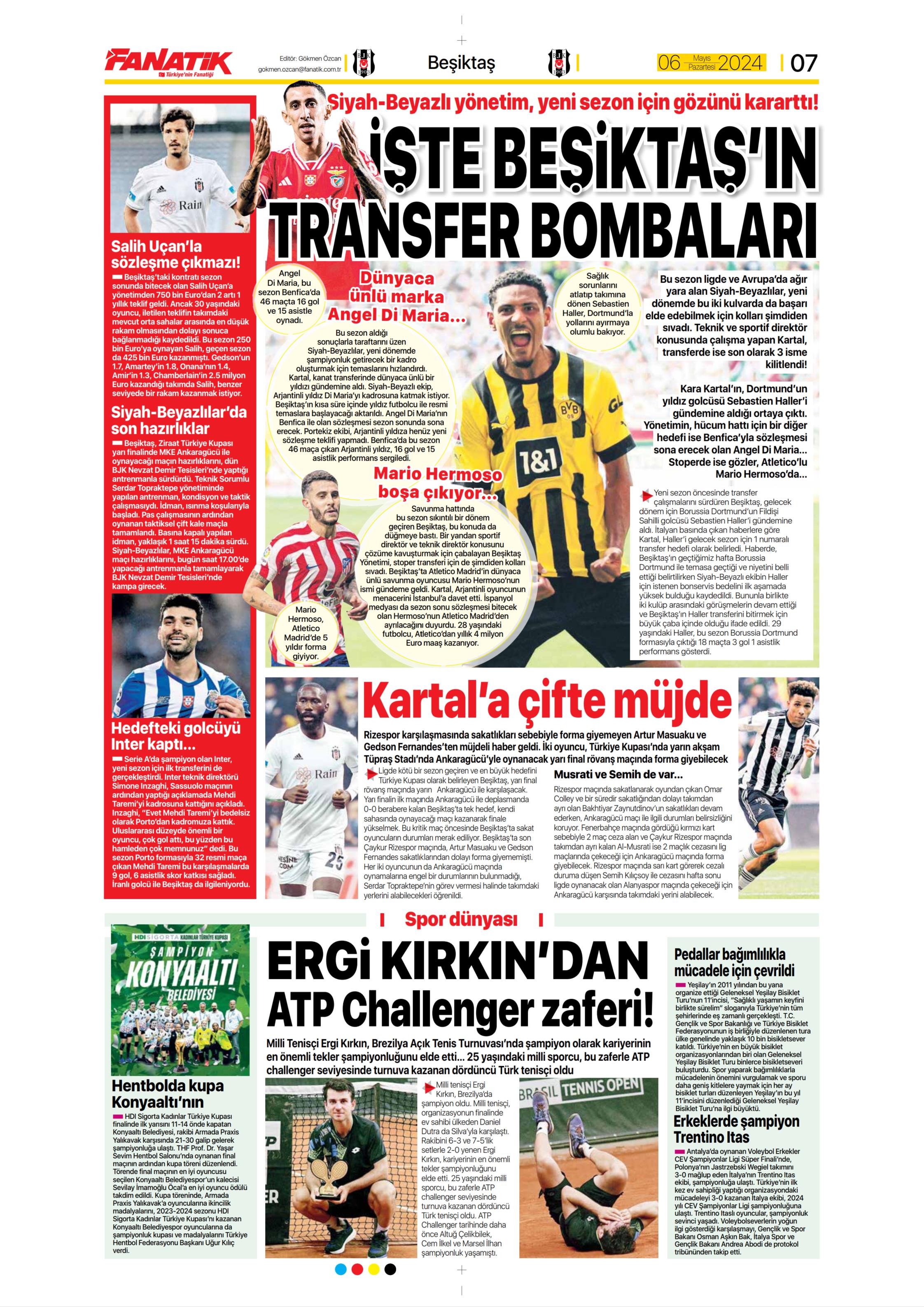 "İlk tercih Rafa Silva" | Sporun Manşetleri  - 8. Foto