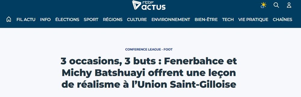Fenerbahçe'nin Union Saint-Gilloise zaferi Belçika basınında: "Sinir bozucu" - 4. Foto