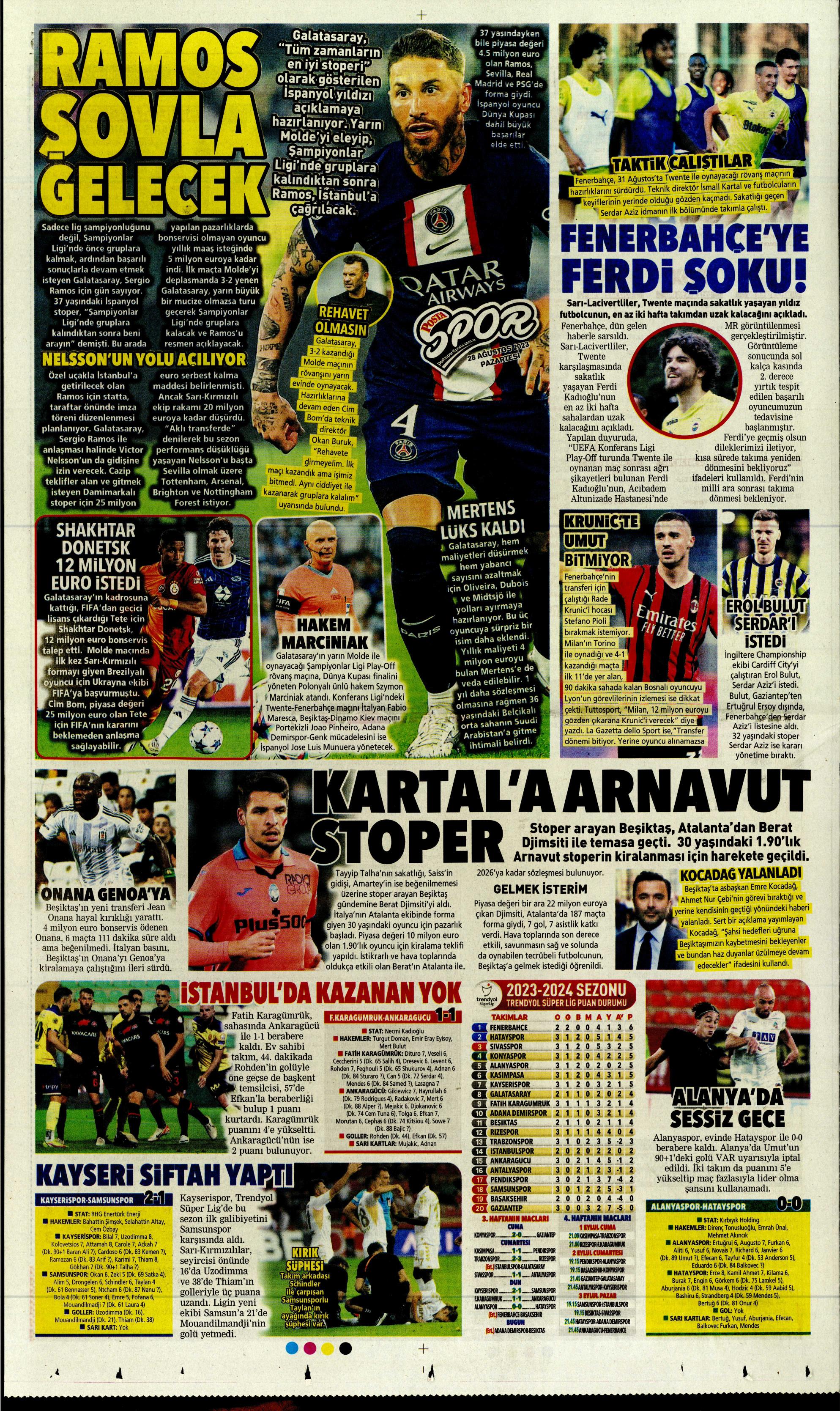 "Ramos'ta sona doğru" | Sporun Manşetleri  - 24. Foto