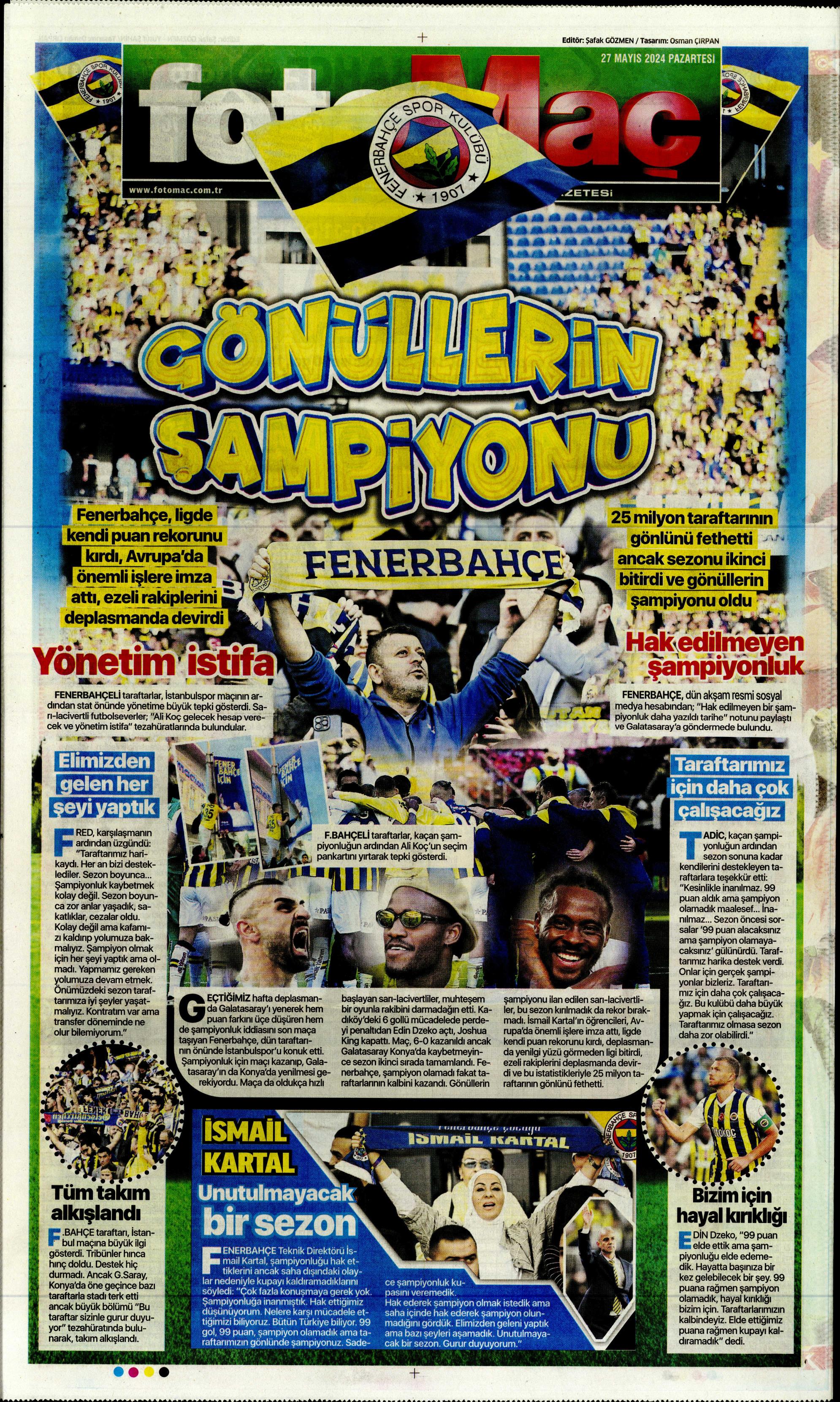 "Mayısların kralı şampiyon Aslan!" | Sporun manşetleri (27 Mayıs 2024)  - 21. Foto