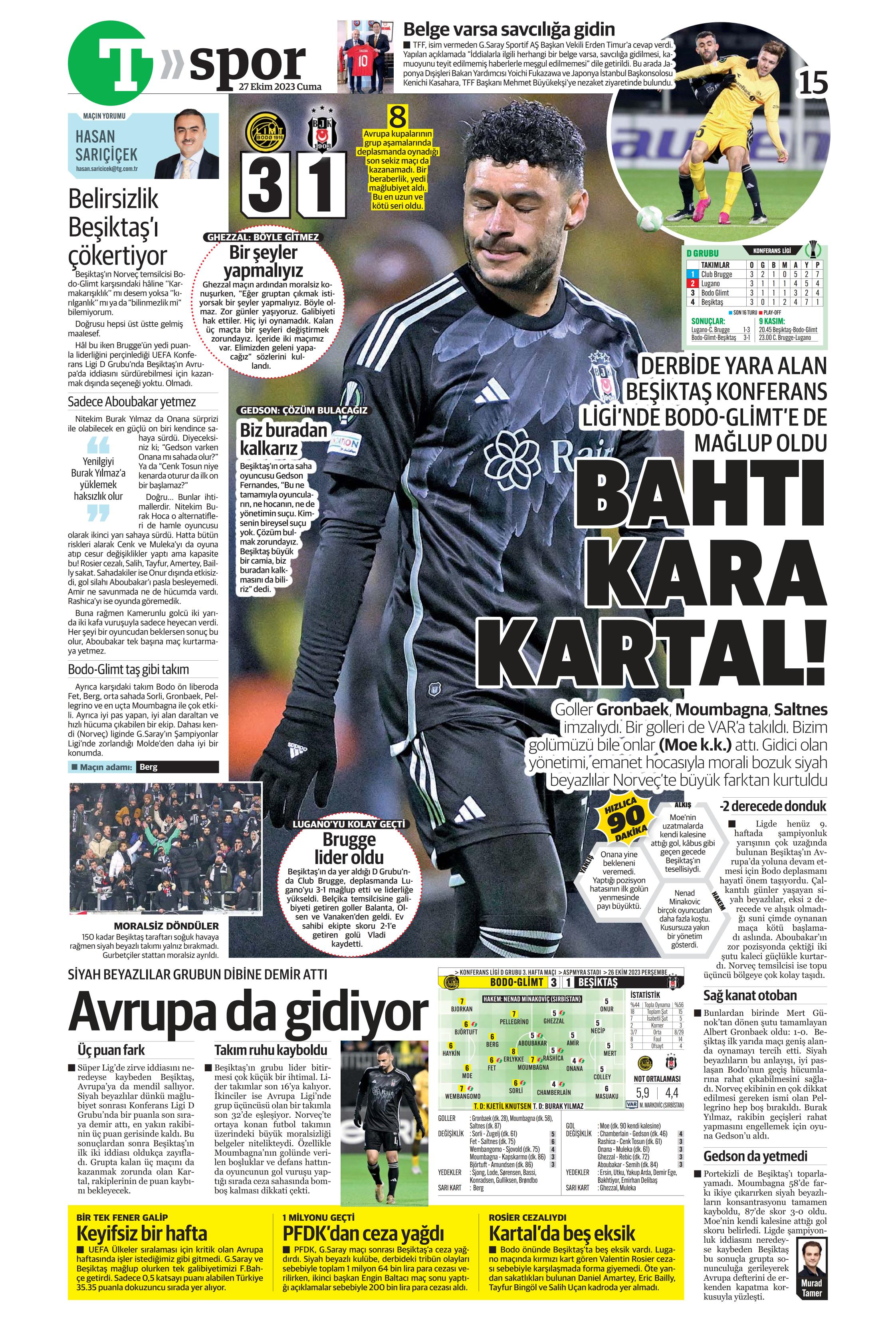 "Yüzyılın Fener'i" | Sporun manşetleri (27 Ekim 2023)  - 41. Foto