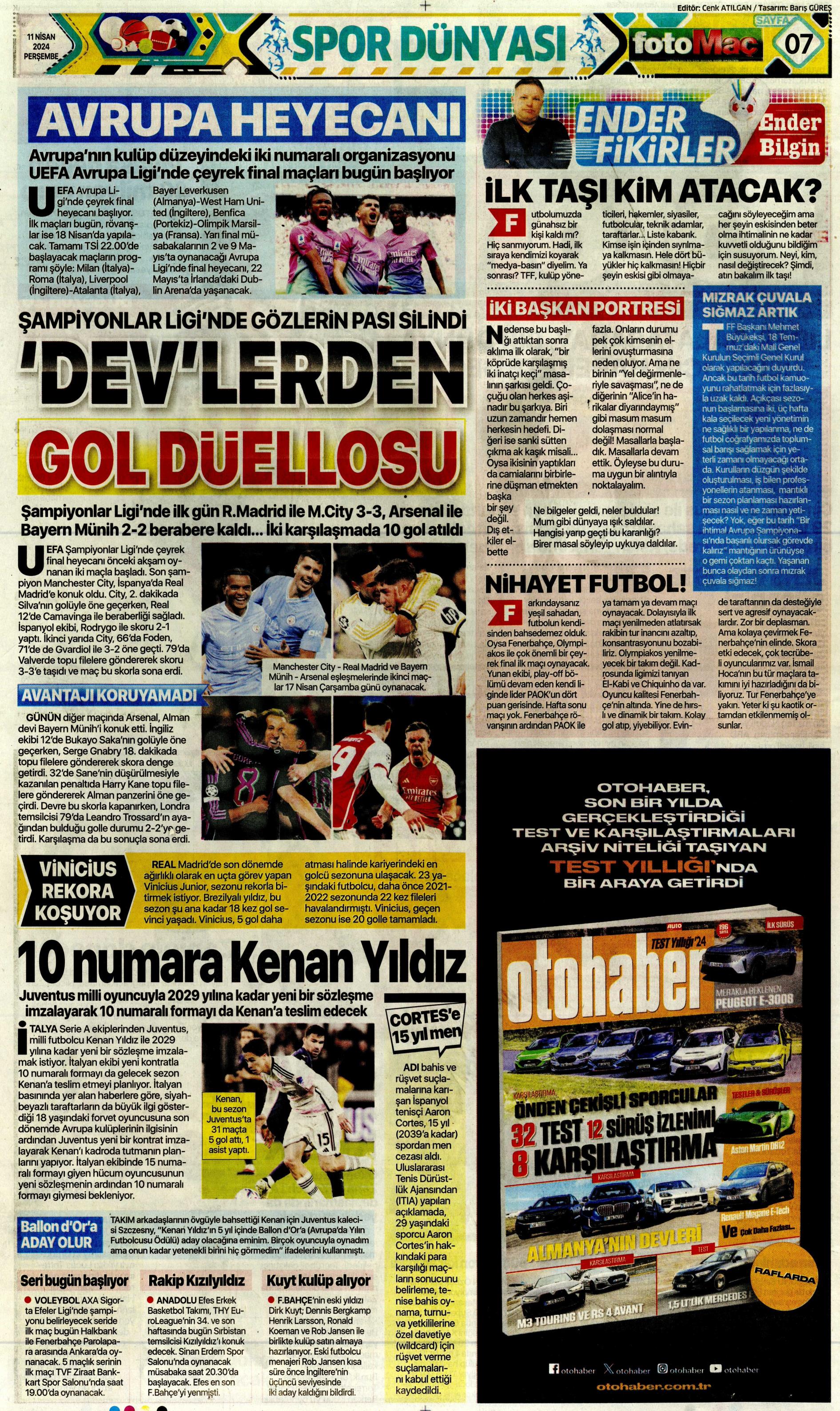 "Terim'in yerine Santos" | Sporun manşetleri (11 Nisan 2024)  - 14. Foto