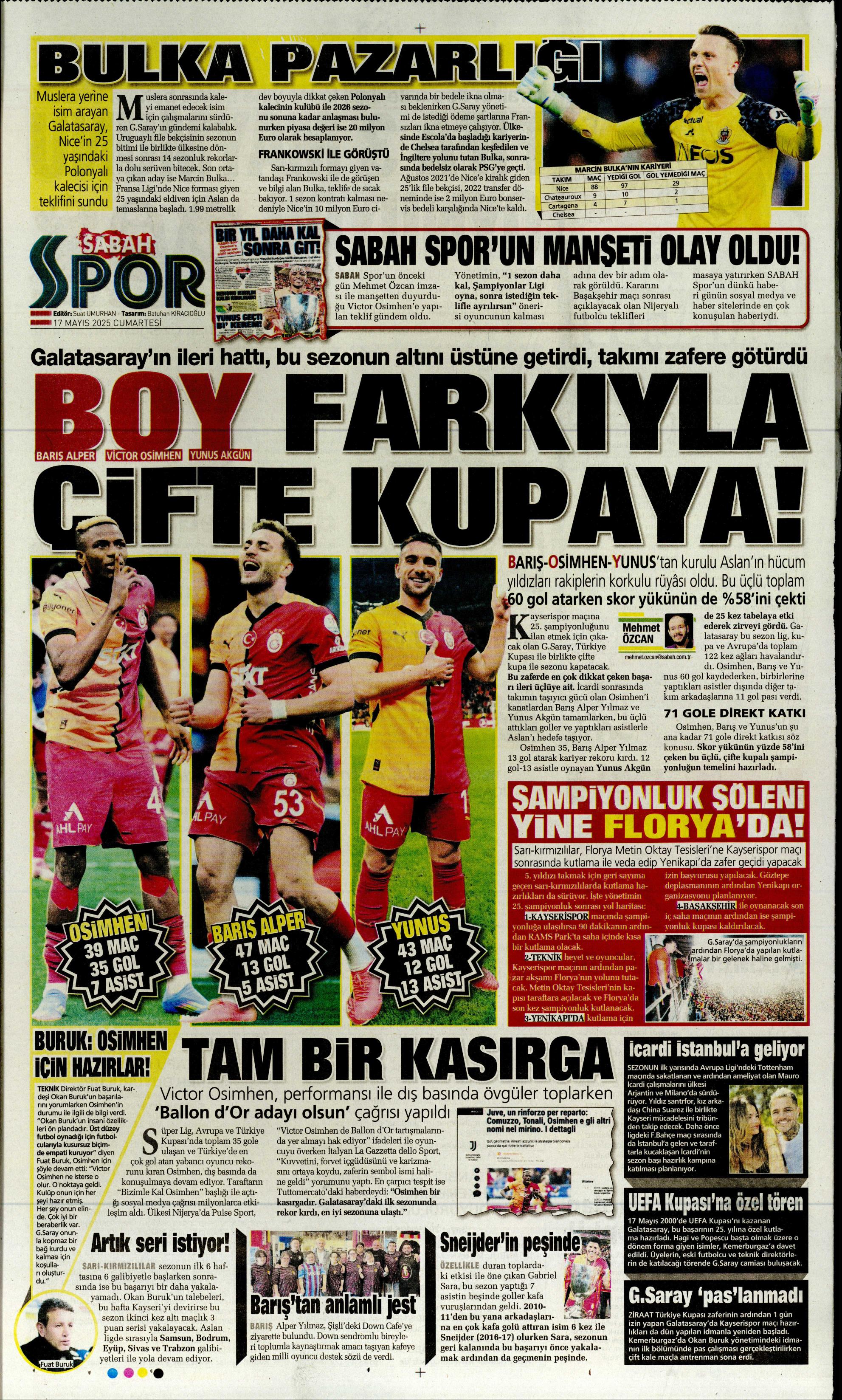 "Osimhen çılgınlığı" | Sporun manşetleri  - 28. Foto